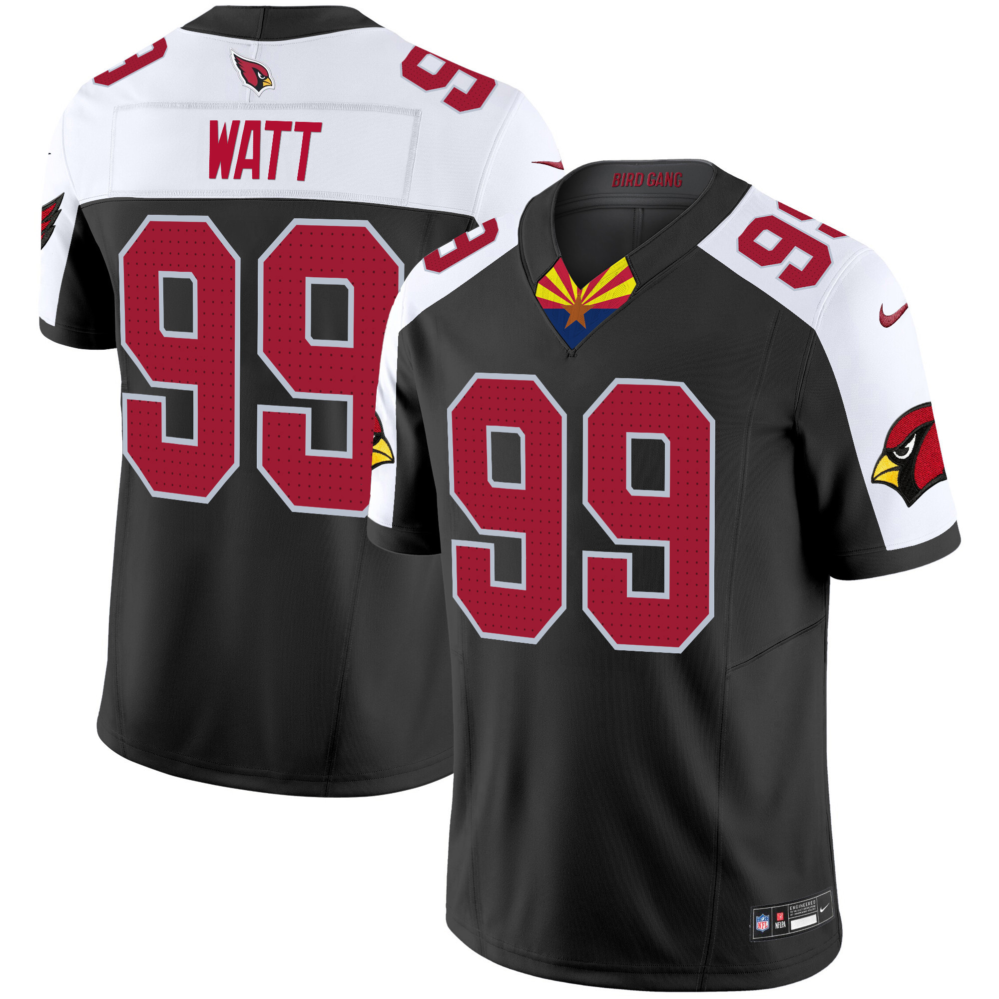 J.J. Watt Men's Arizona Cardinals 2024 Special Vapor Limited Black Alternate Jersey - All Stitched