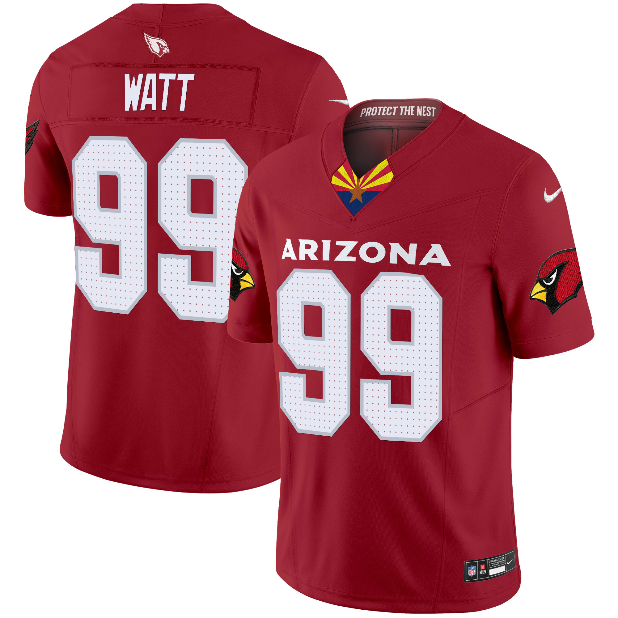 J.J. Watt Men's Arizona Cardinals 2024 Special Vapor Limited Red Jersey - All Stitched