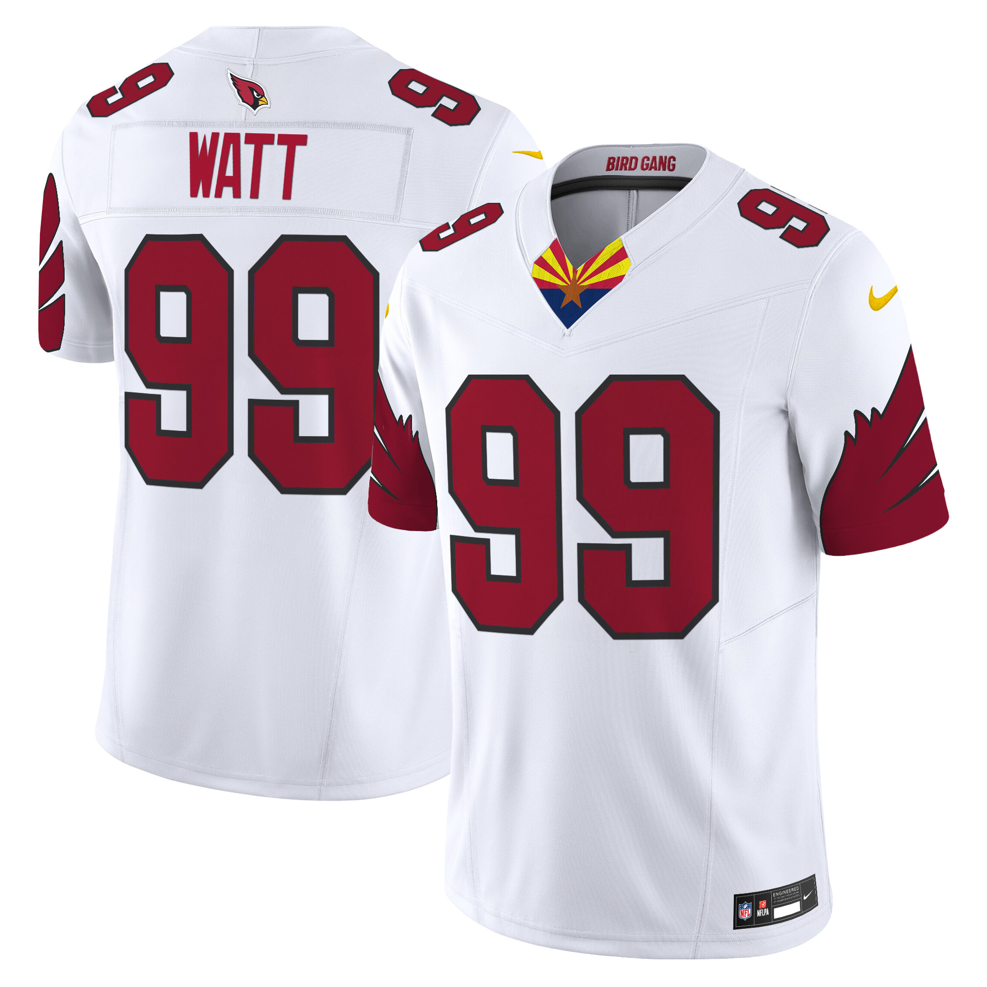 J.J. Watt Men's Arizona Cardinals 2024 Special Vapor Limited White Jersey - All Stitched