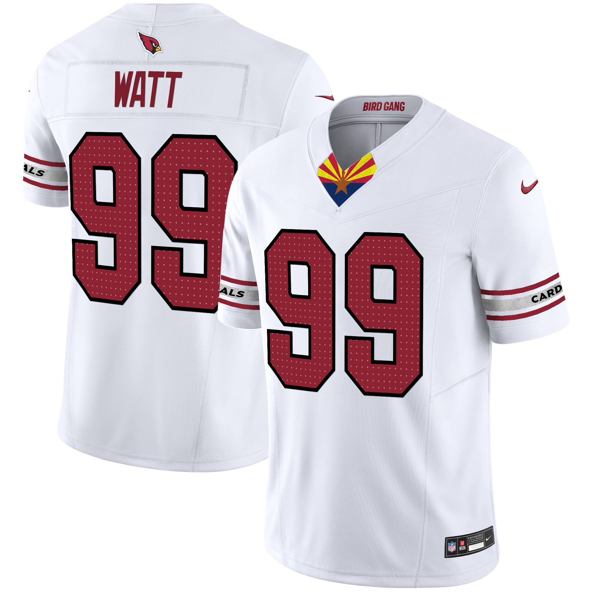 J.J. Watt Men's Arizona Cardinals 2024 Special Vapor Limited White Jersey - All Stitched