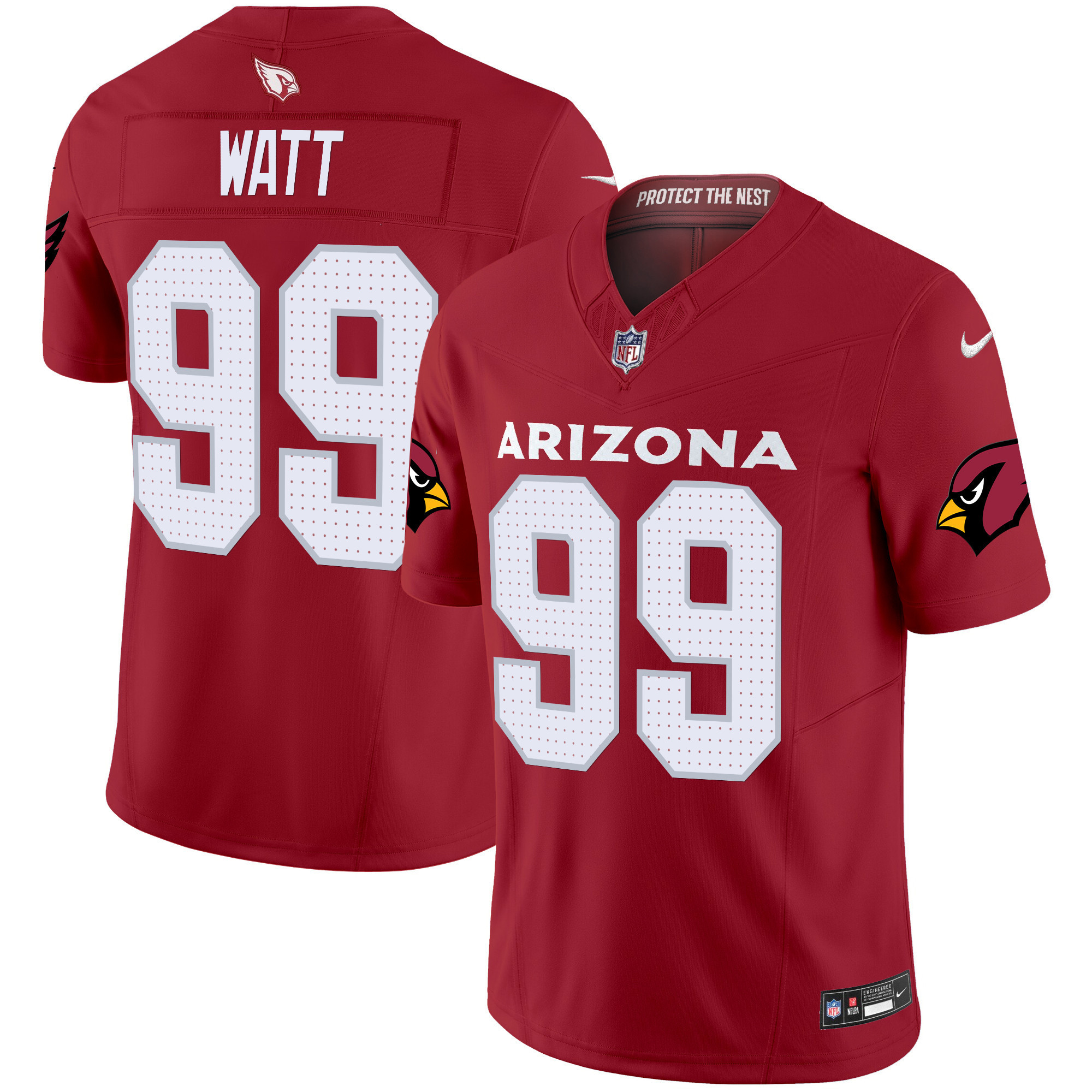 J.J. Watt Men's Arizona Cardinals 2024 Vapor Limited Red Jersey - All Stitched