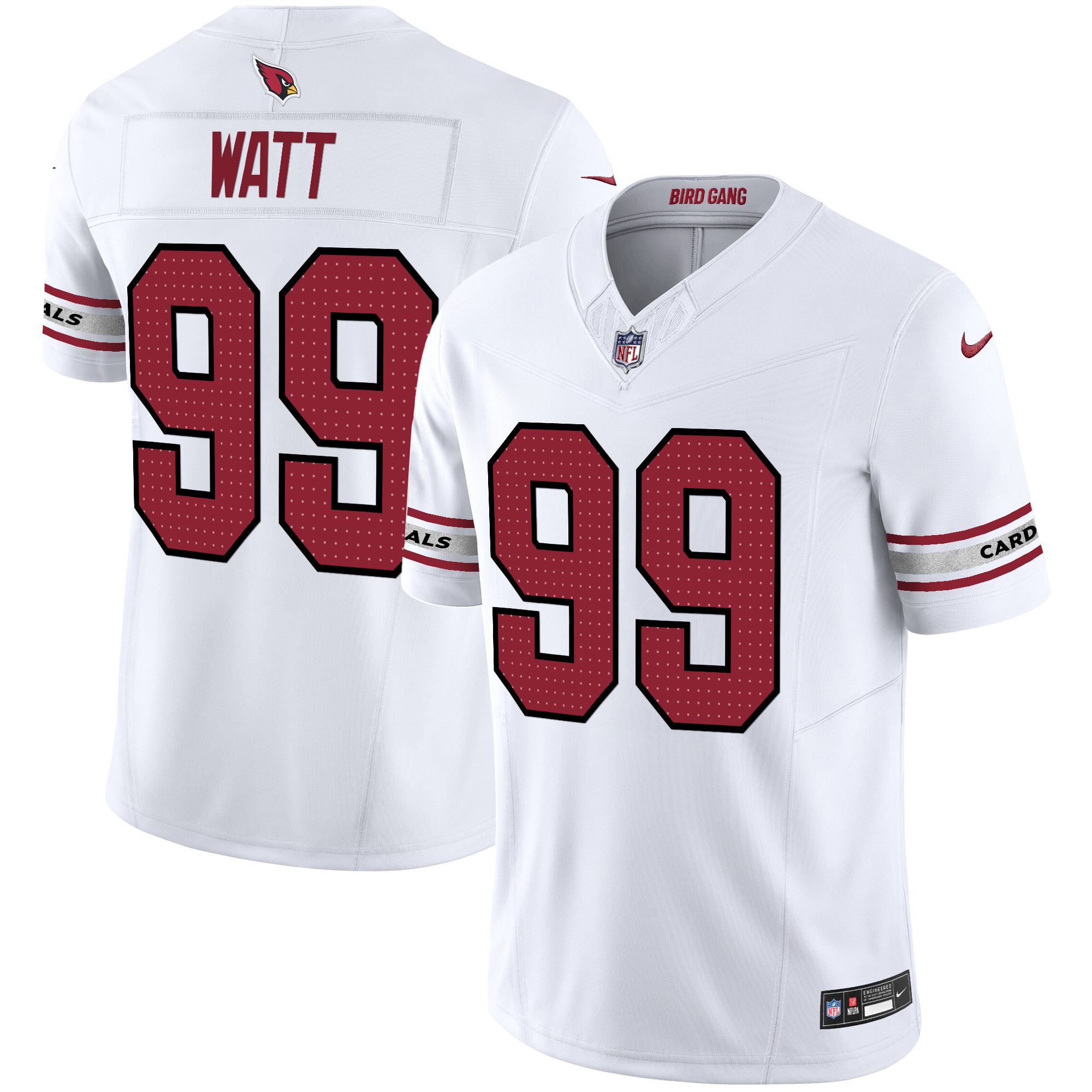 J.J. Watt Men's Arizona Cardinals 2024 Vapor Limited White Jersey - All Stitched