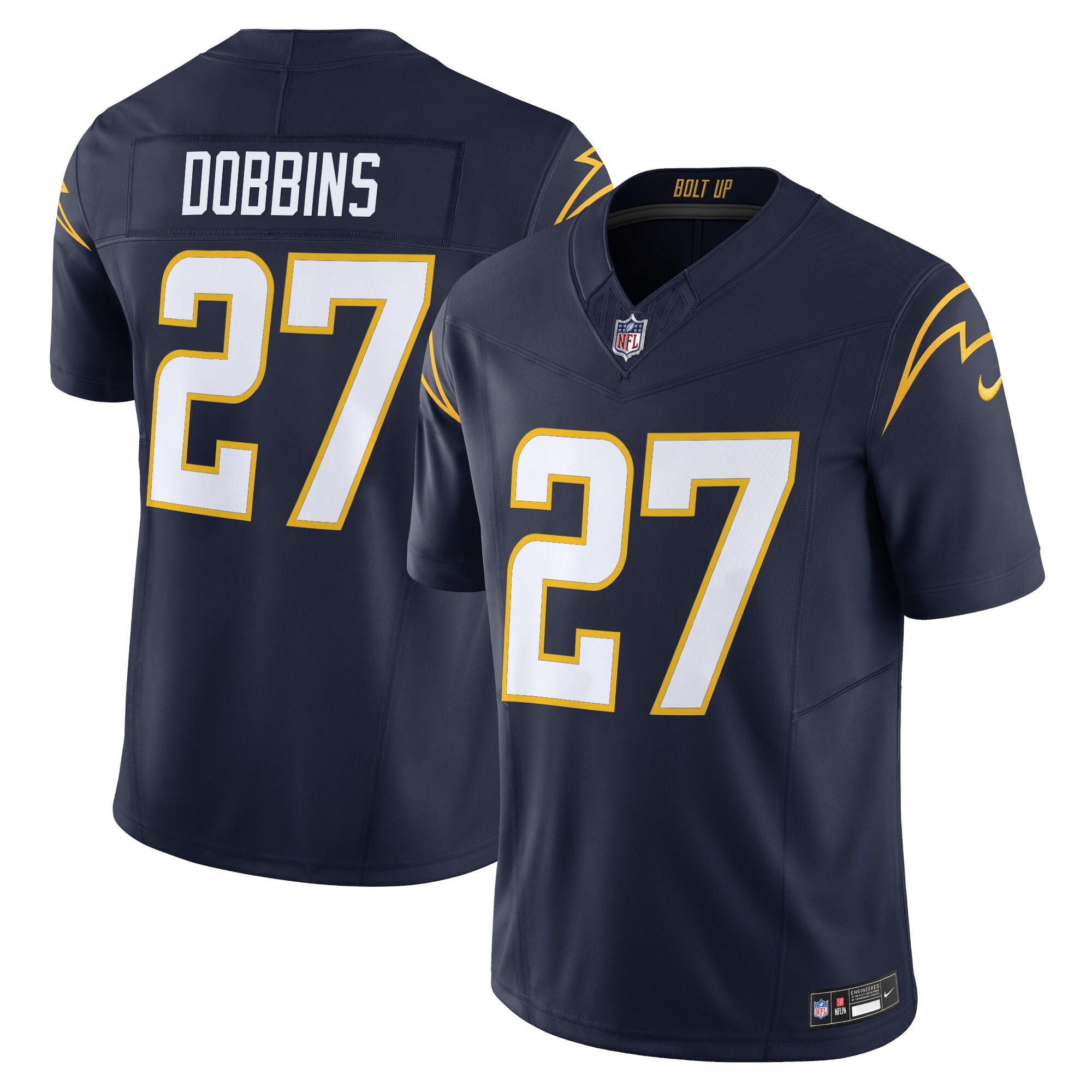 J.K. Dobbins Men's Los Angeles Chargers 2024 Vapor Limited Navy Jersey - All Stitched