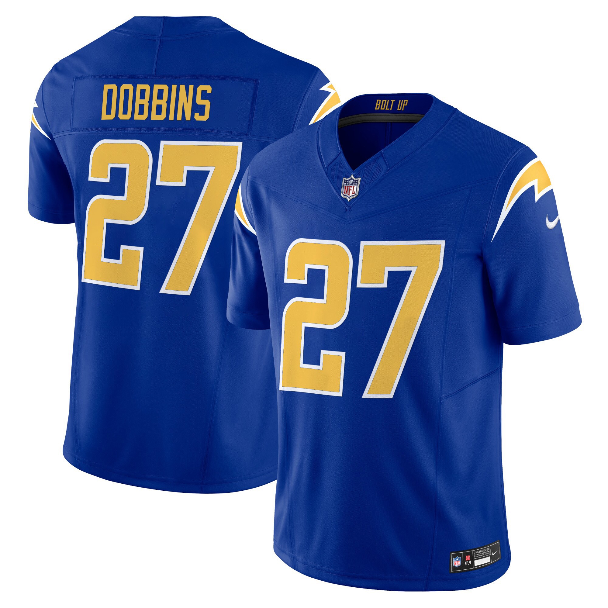 J.K. Dobbins Men's Los Angeles Chargers 2024 Vapor Limited Royal Jersey - All Stitched