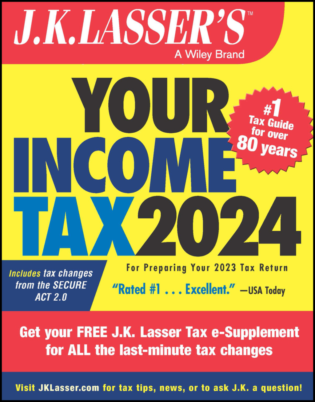 J.K. Lasser's Your Income Tax 2024 For Preparing Your 2023 Tax Return 1st Edition - (PDF/EPUB Version)
