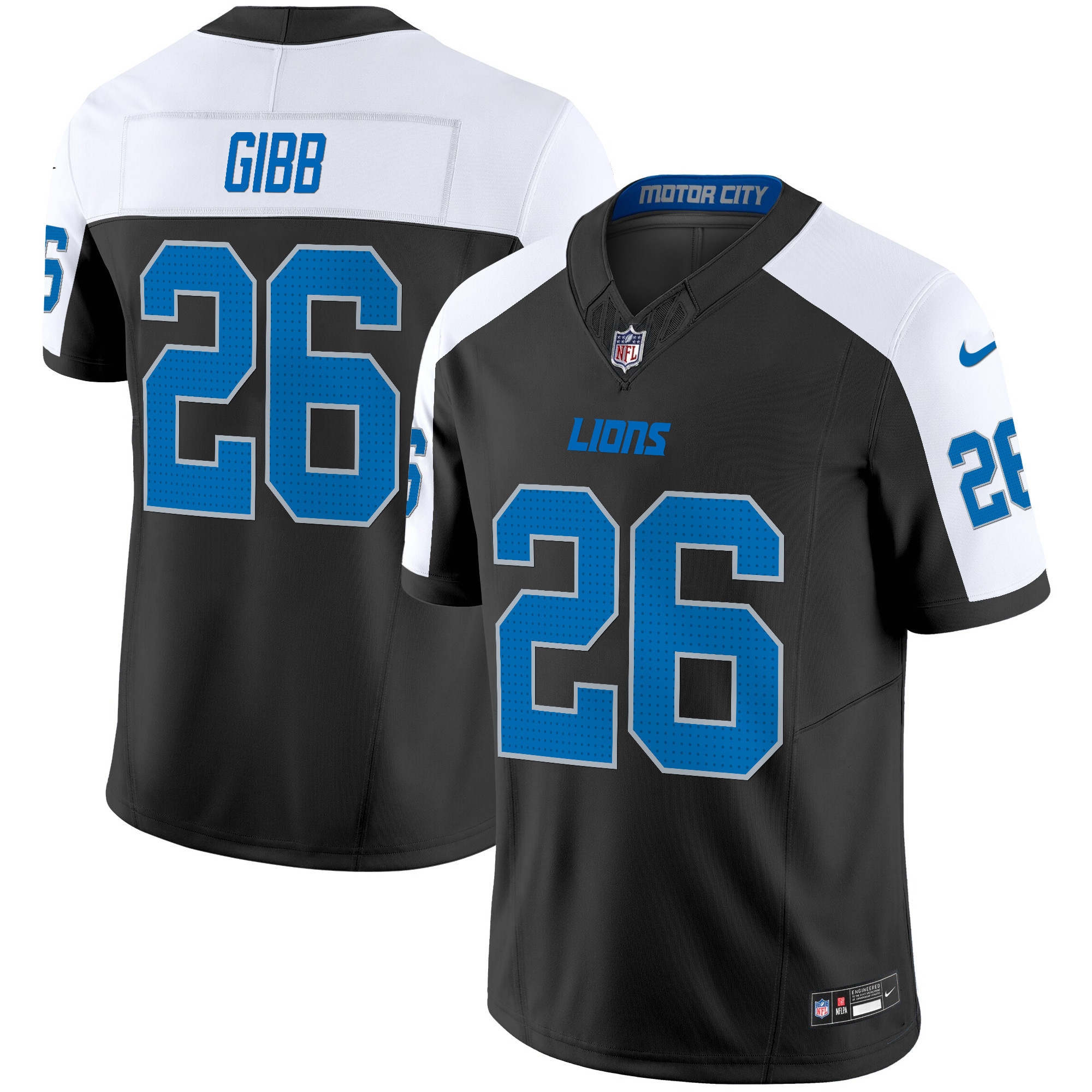 Jahmyr Gibbs Men's Detroit Lions 2024 Vapor Limited Alternate Jersey - All Stitched