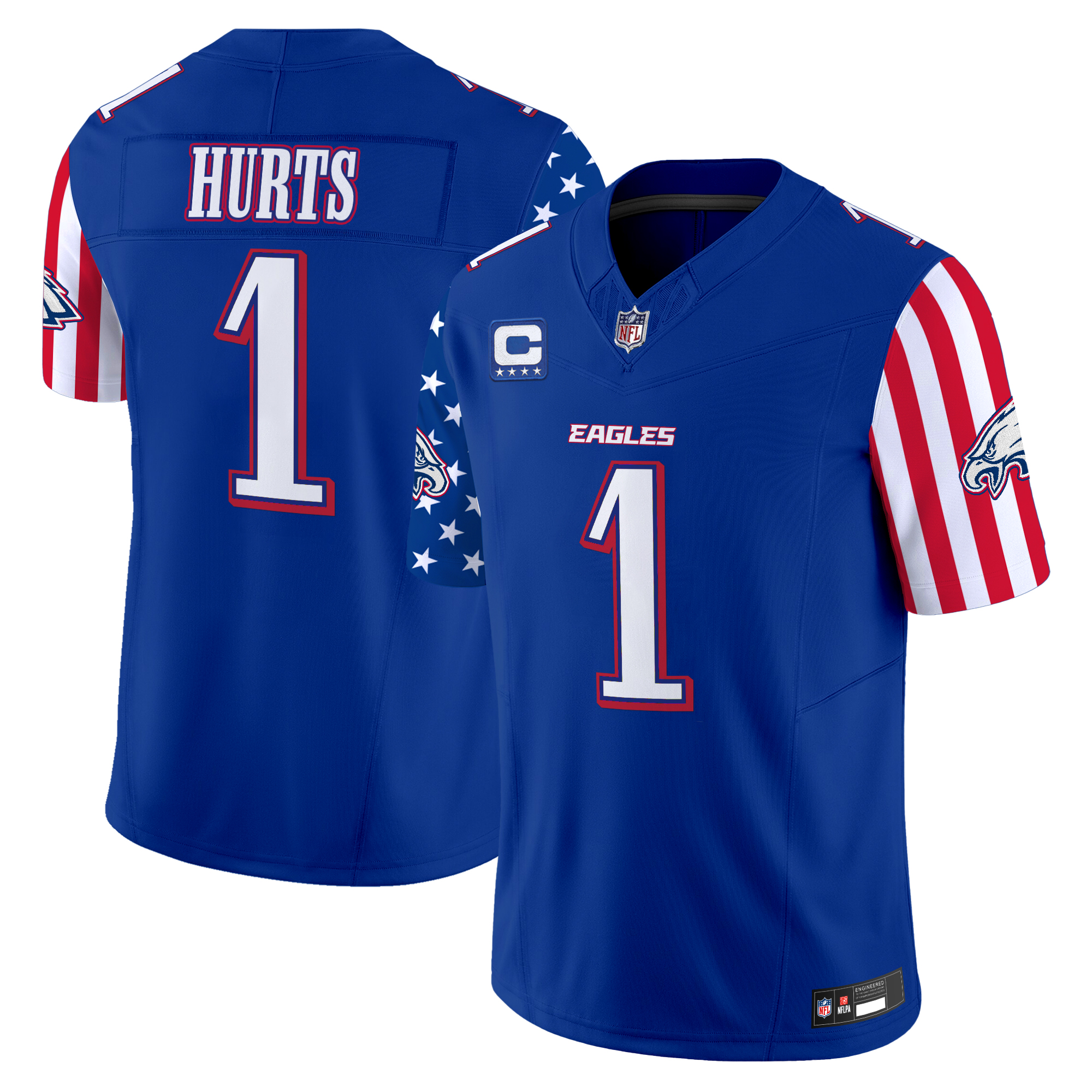Jalen Hurts Men's Philadelphia Eagles 2025 Independence Day Vapor Limited Royal Jersey - All Stitched