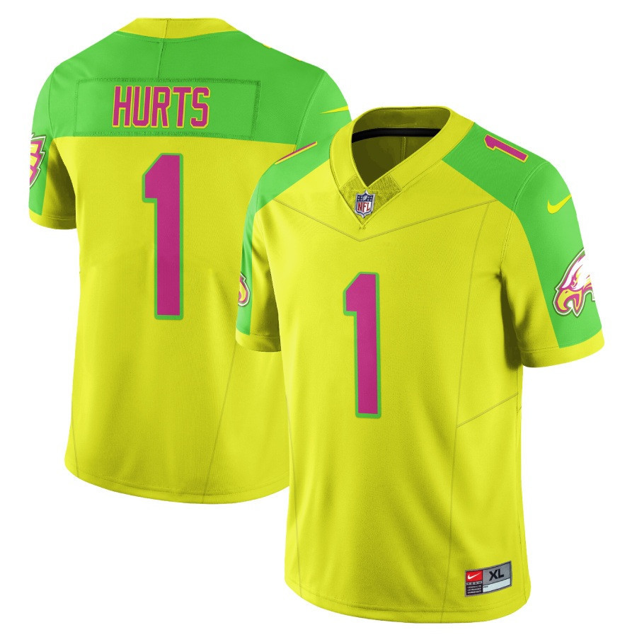 Jalen Hurts Men's Philadelphia Eagles City Edition Vapor Limited Yellow Jersey - All Stitched