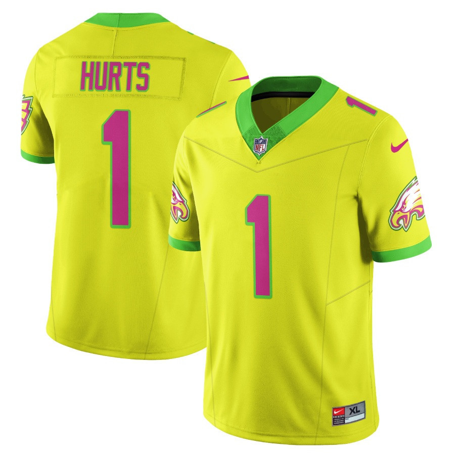 Jalen Hurts Men's Philadelphia Eagles City Edition Vapor Limited Yellow Jersey - All Stitched