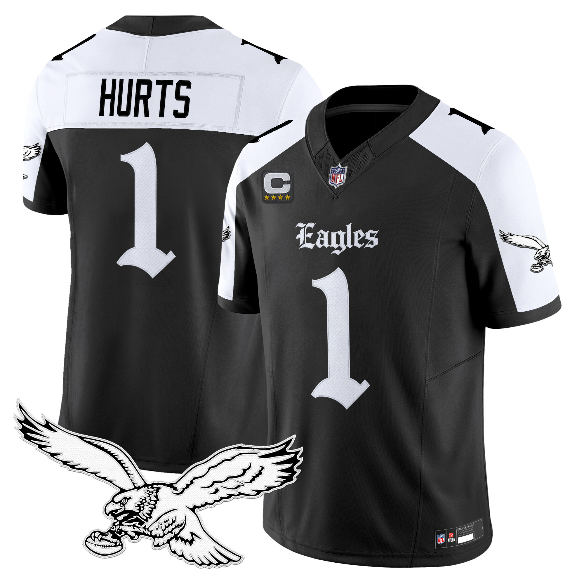 Jalen Hurts Men's Philadelphia Eagles 'Gothic Philly Edition' Vapor Limited Alternate Jersey - All Stitched