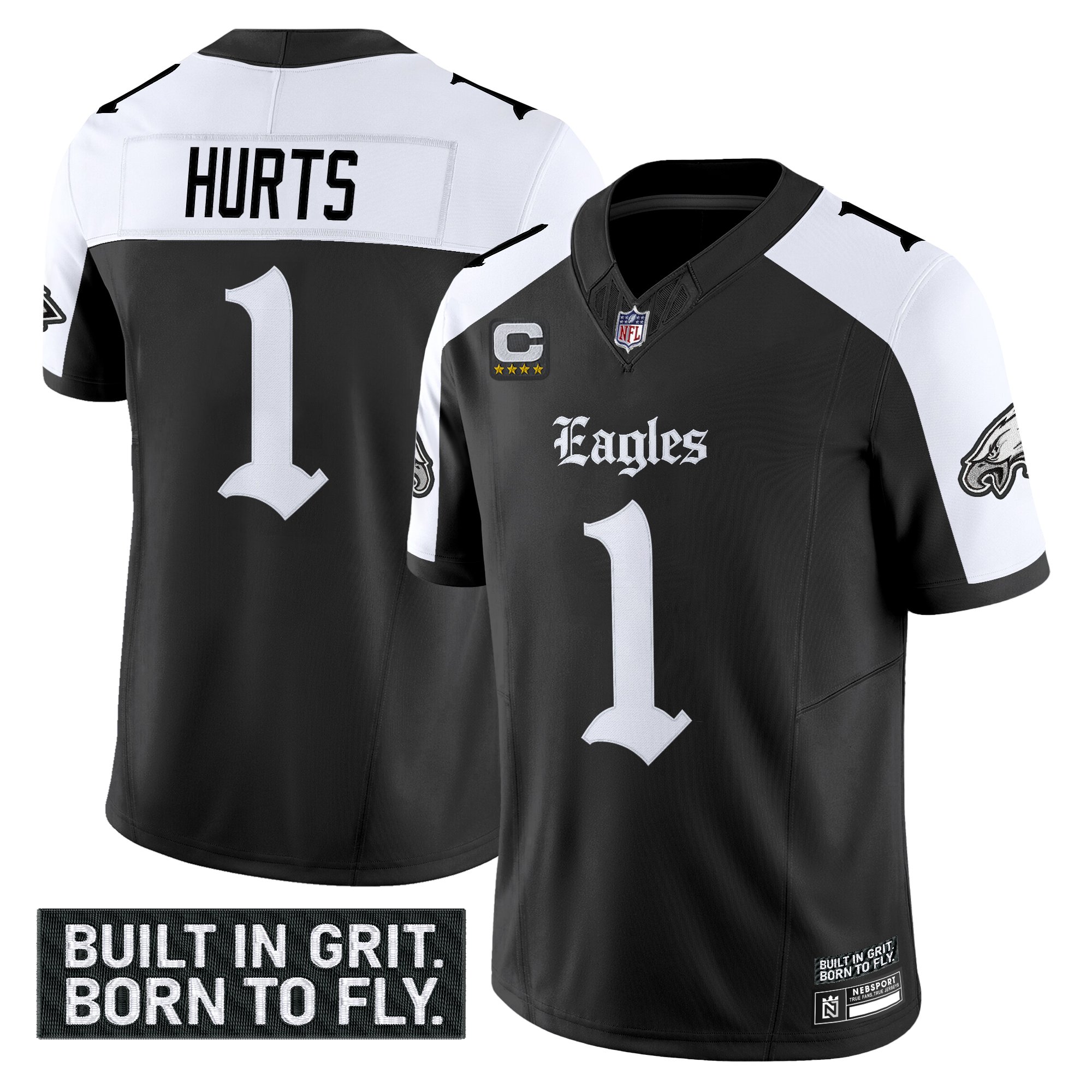 Jalen Hurts Men's Philadelphia Eagles 'Gothic Philly Edition' Vapor Limited Alternate Jersey - All Stitched