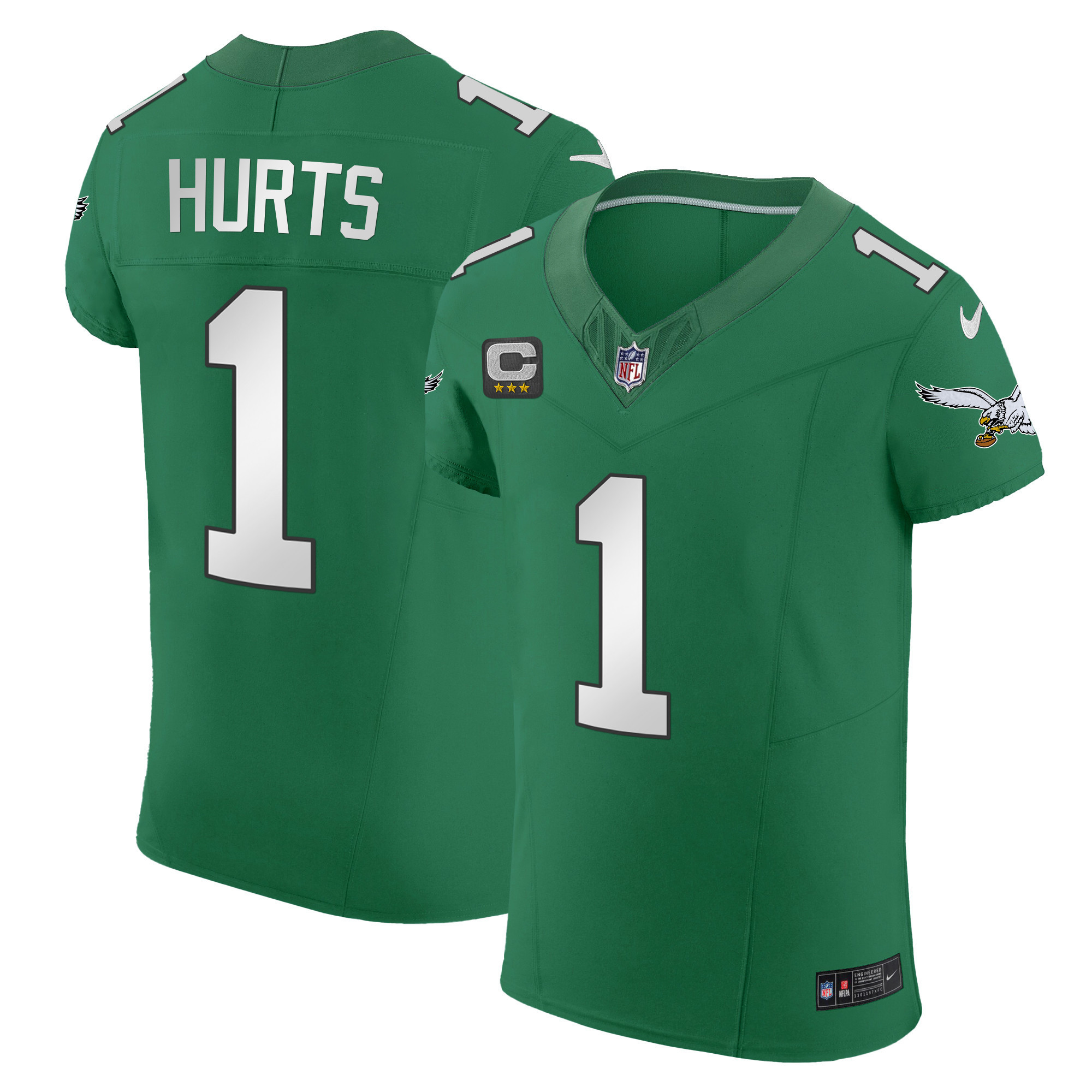 Jalen Hurts Men's Philadelphia Eagles Kelly Green Vapor Elite Kelly Green Jersey - All Stitched