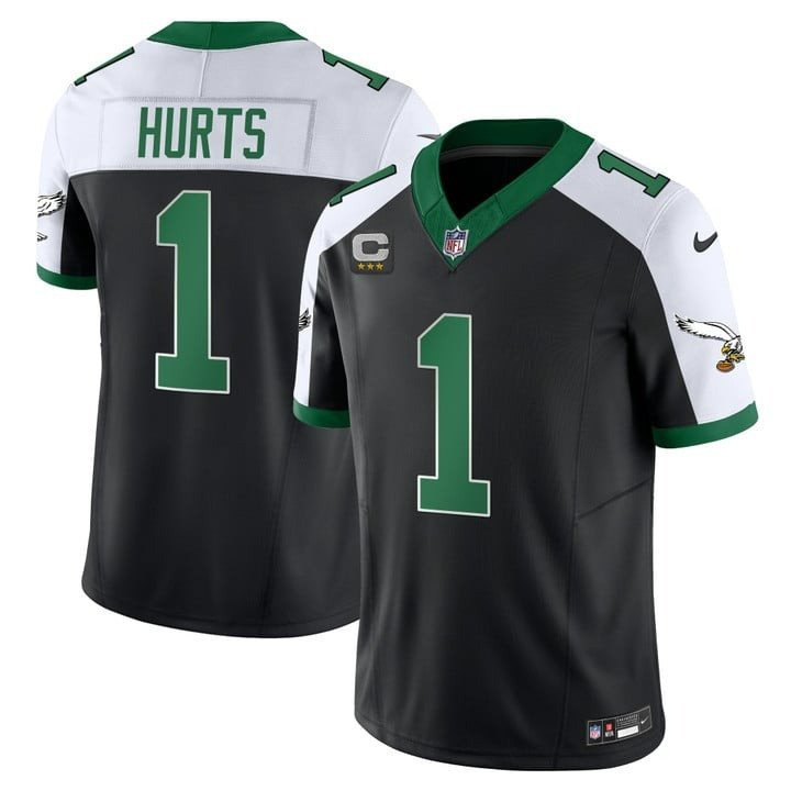 Jalen Hurts Men's Philadelphia Eagles Kelly Green Vapor Limited Black Alternate Jersey - All Stitched