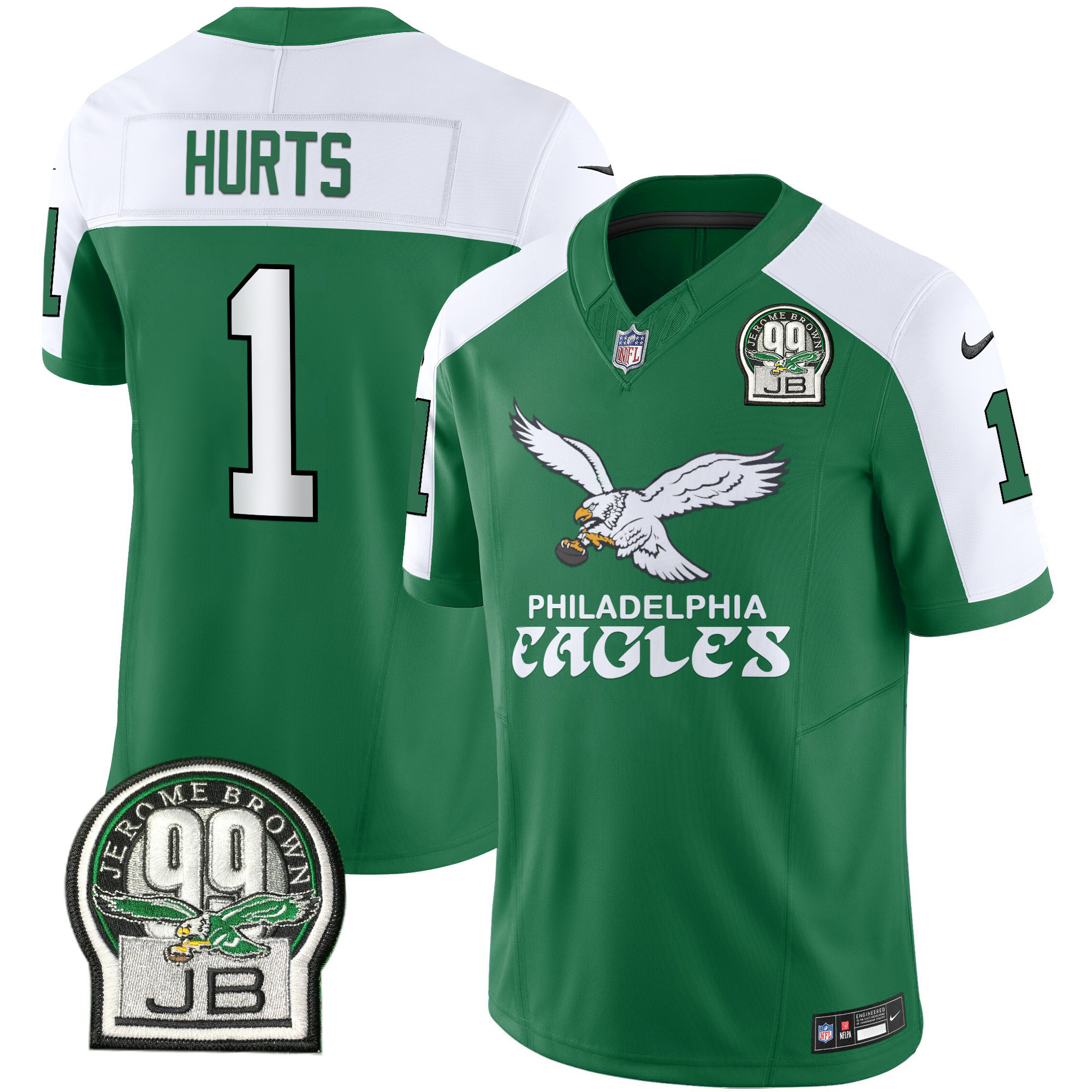 Jalen Hurts Men's Philadelphia Eagles Kelly Green Vapor Limited Kelly Alternate Jersey - All Stitched