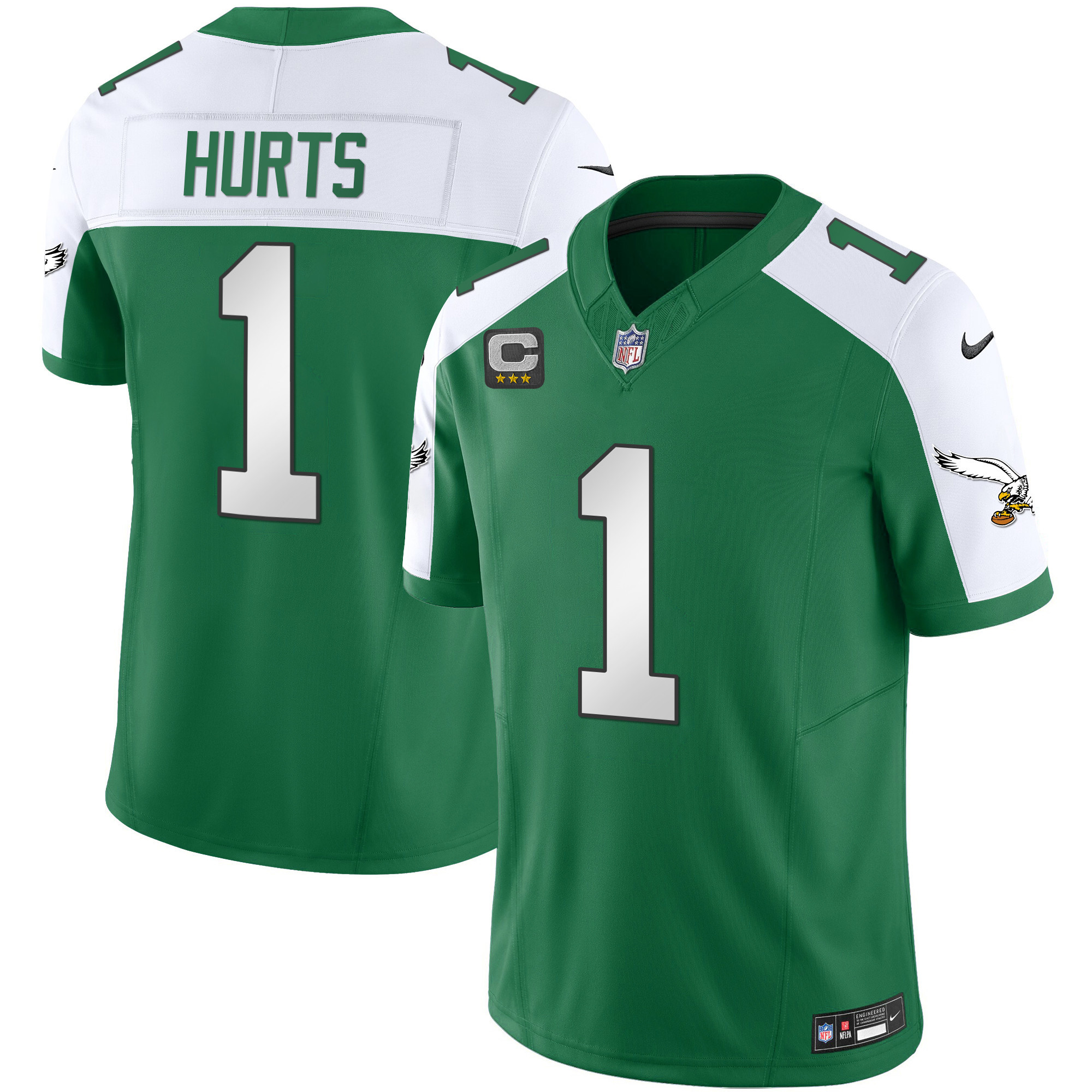Jalen Hurts Men's Philadelphia Eagles Kelly Green Vapor Limited Kelly Alternate Jersey - All Stitched