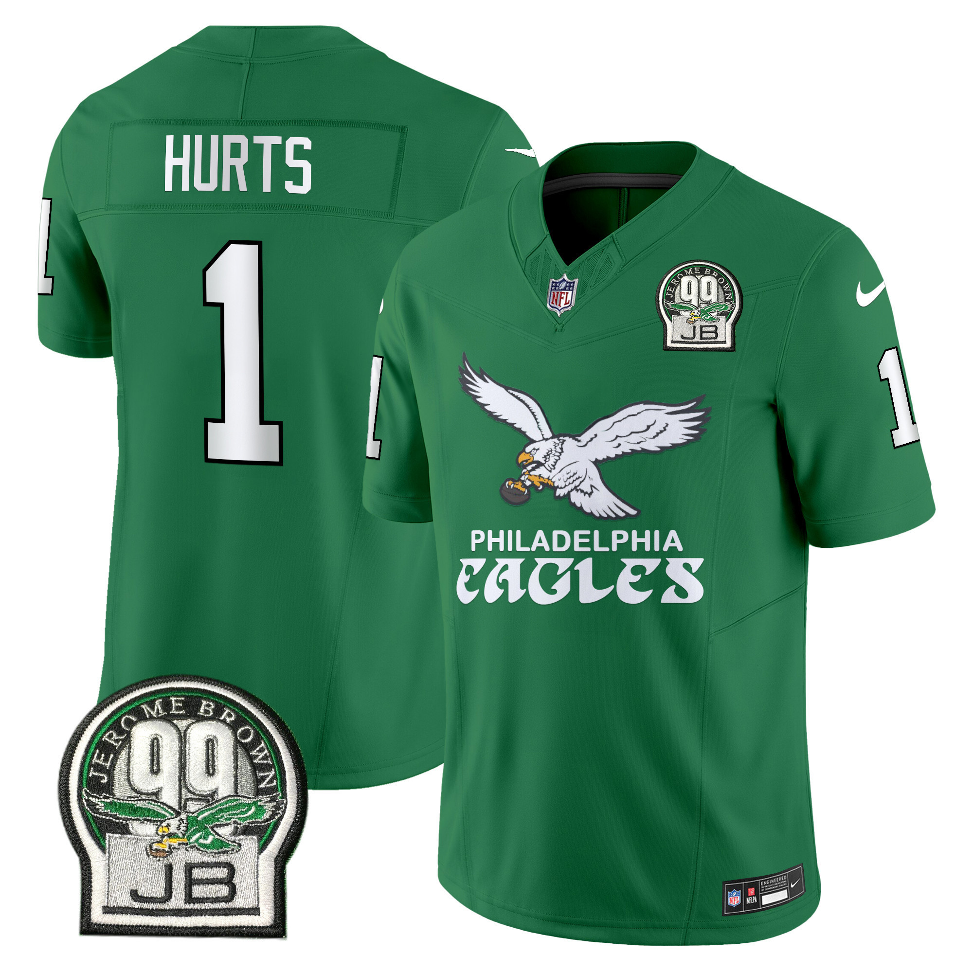 Jalen Hurts Men's Philadelphia Eagles Kelly Green Vapor Limited Kelly Green Jersey - All Stitched