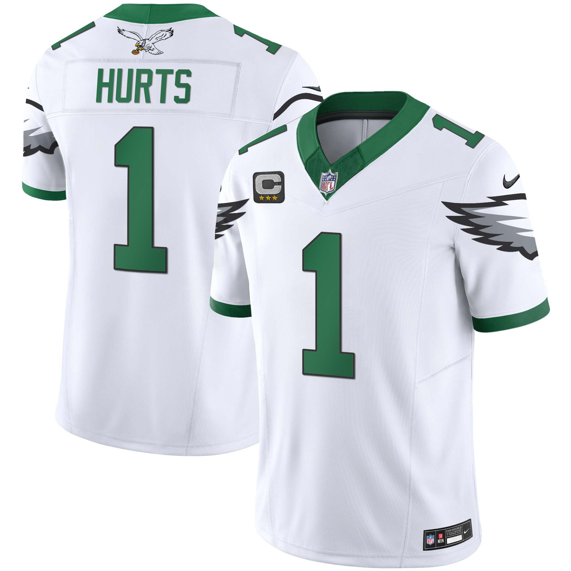 Jalen Hurts Men's Philadelphia Eagles Kelly Green Vapor Limited Kelly White Jersey - All Stitched