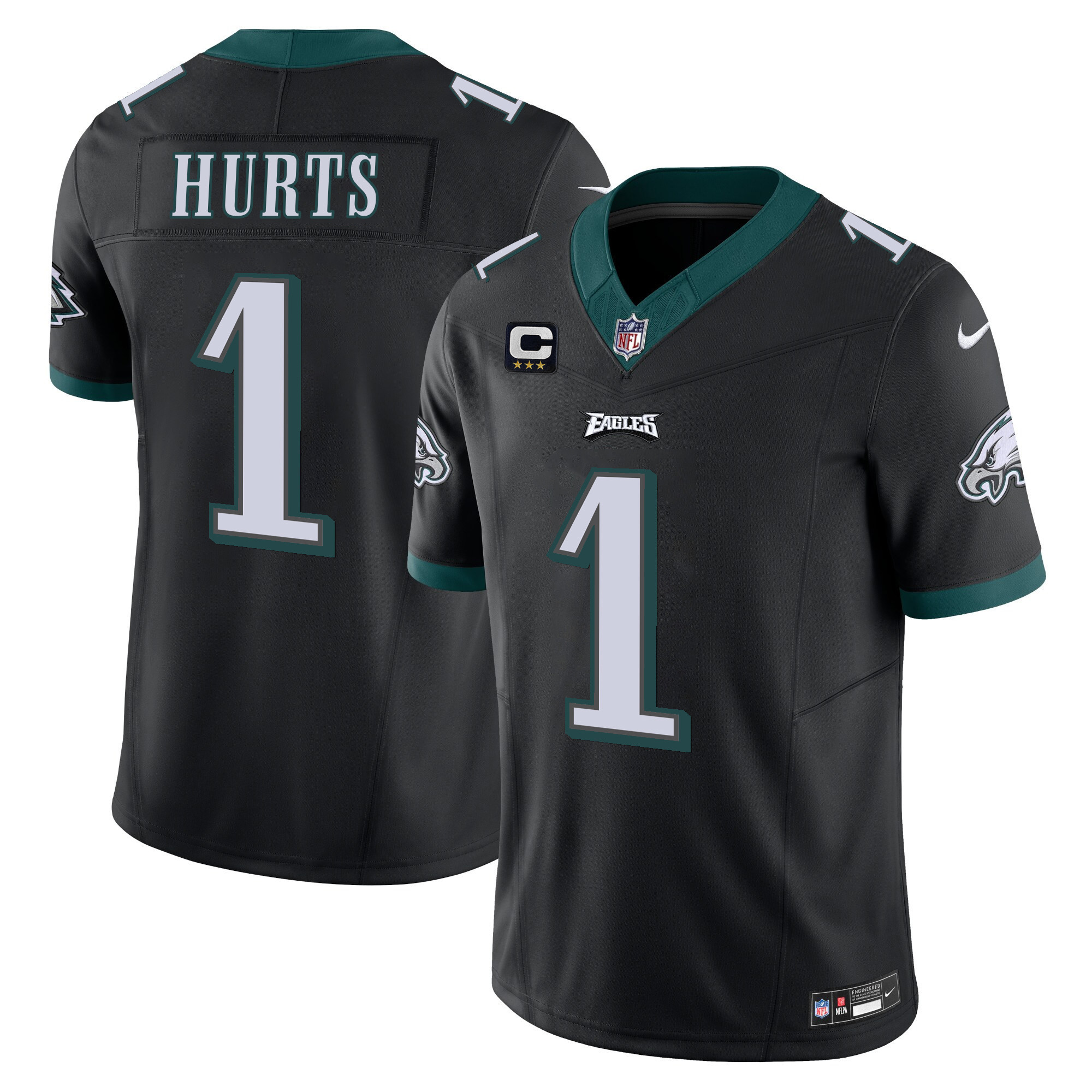 Jalen Hurts Men's Philadelphia Eagles Vapor Limited Black Jersey - All Stitched