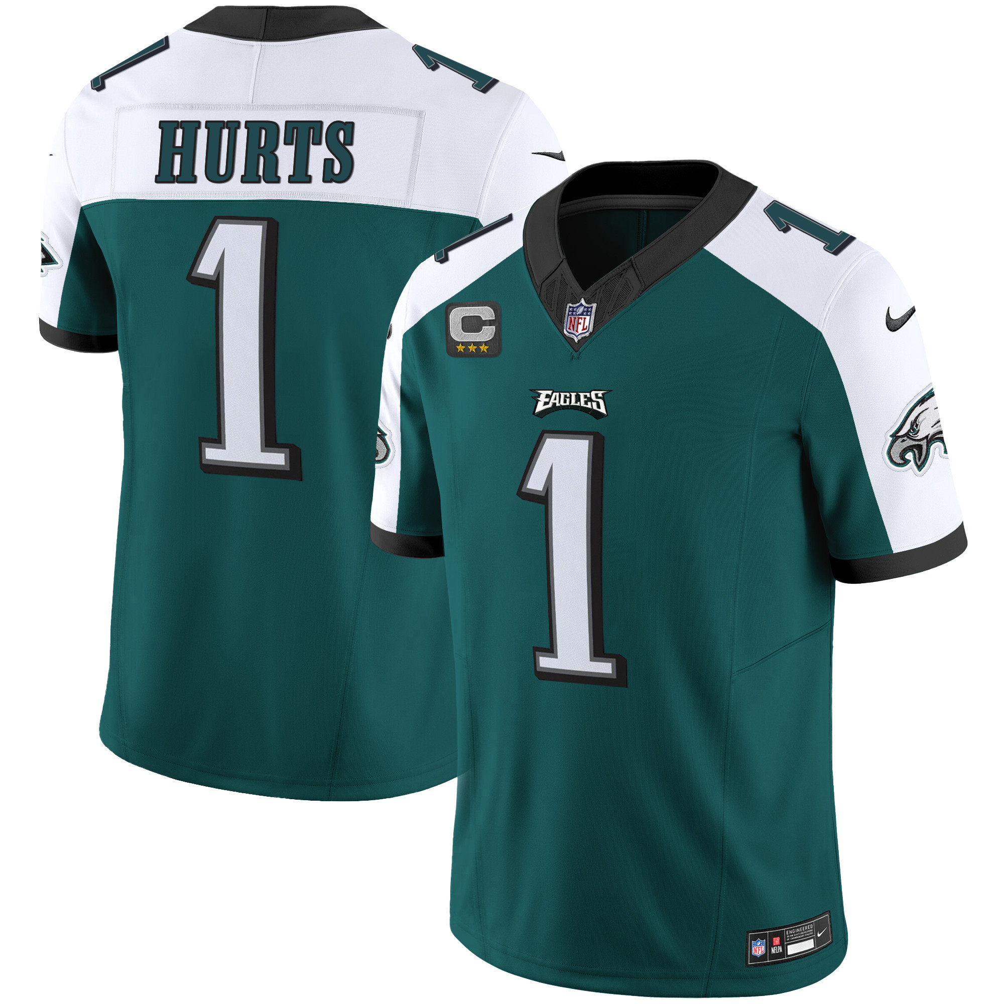 Jalen Hurts Men's Philadelphia Eagles Vapor Limited Midnight Alternate Jersey - All Stitched