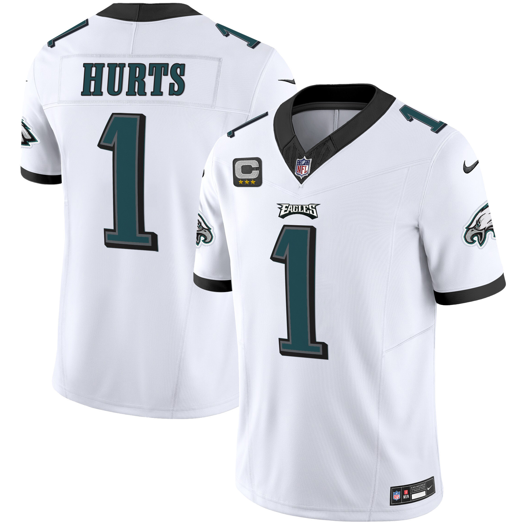 Jalen Hurts Men's Philadelphia Eagles Vapor Limited White Jersey - All Stitched