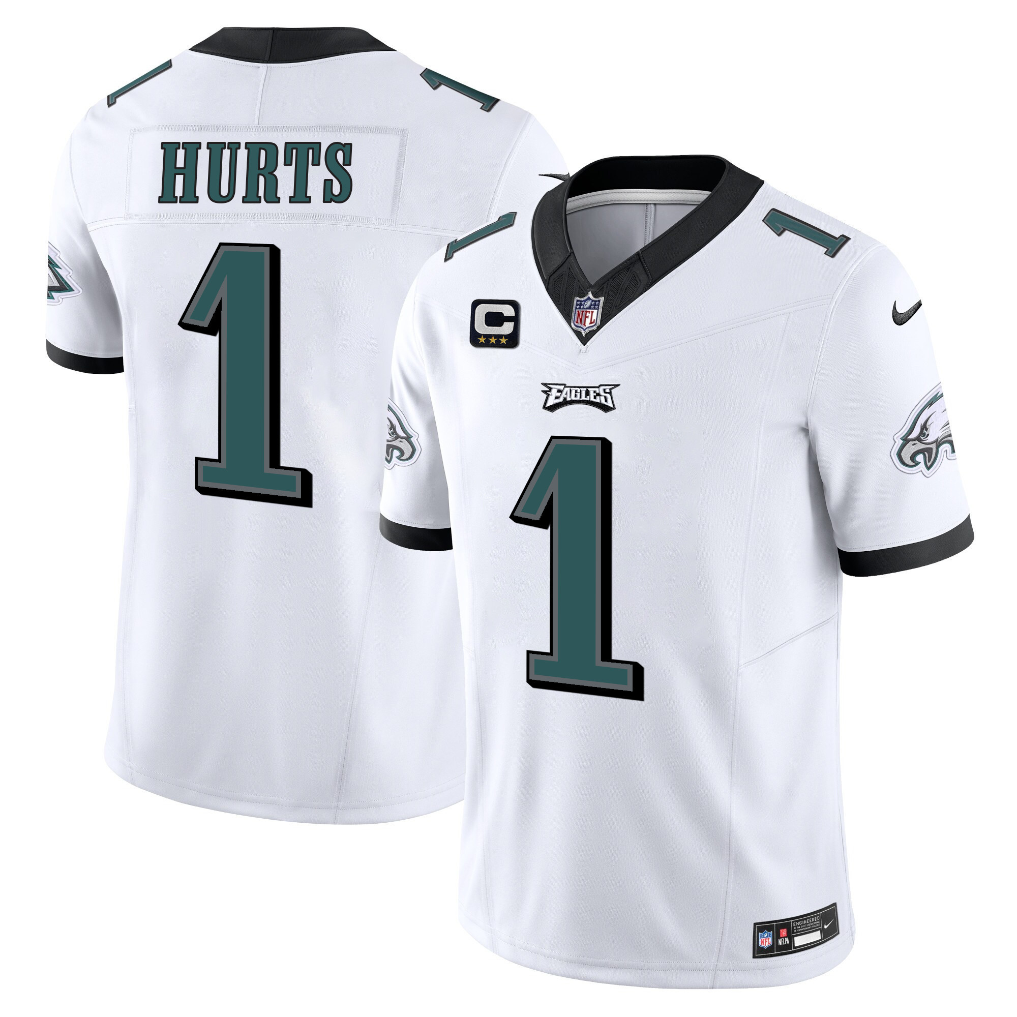 Jalen Hurts Men's Philadelphia Eagles Vapor Limited White Jersey - All Stitched