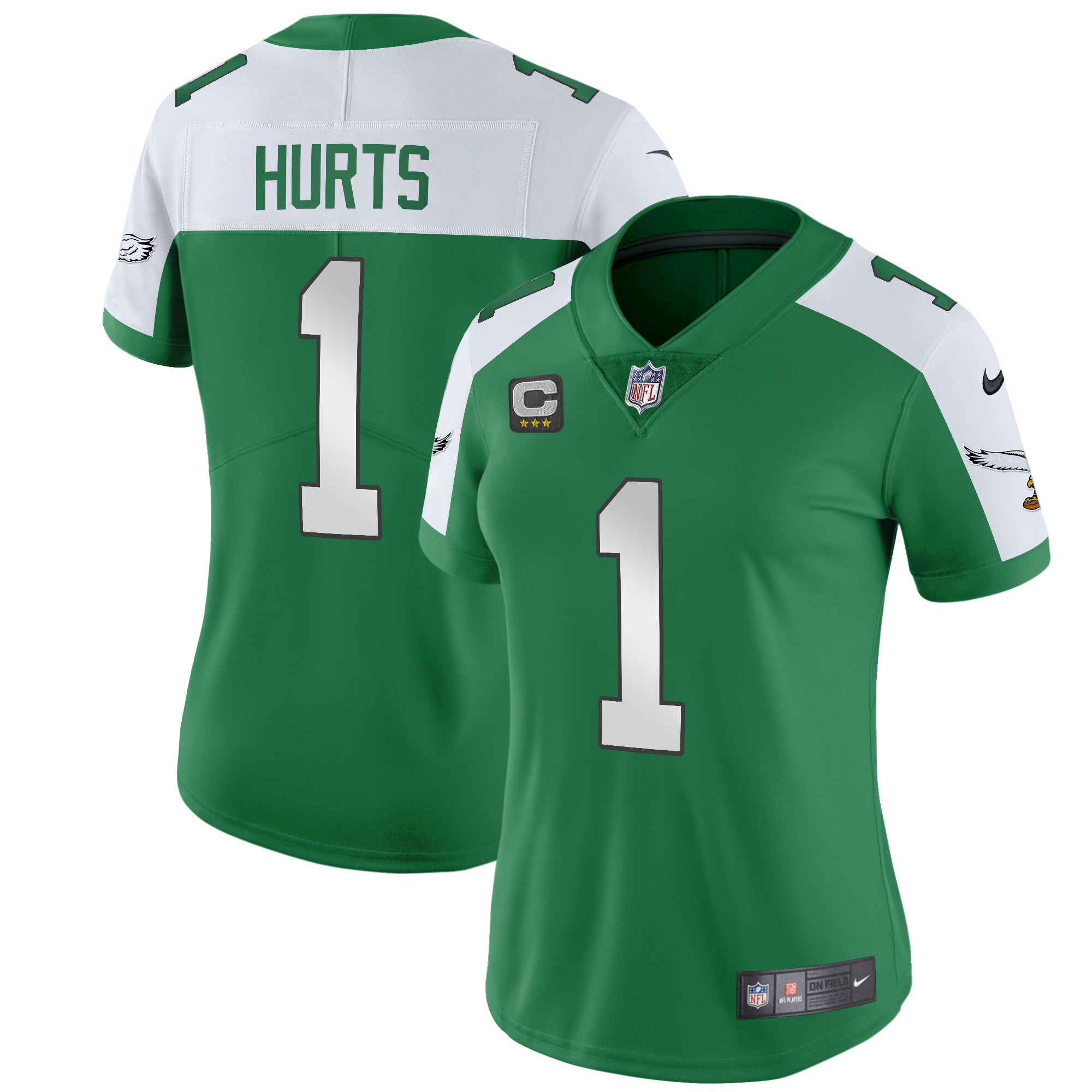 Jalen Hurts Women's Philadelphia Eagles Kelly Green Vapor Limited Kelly Alternate Jersey - All Stitched
