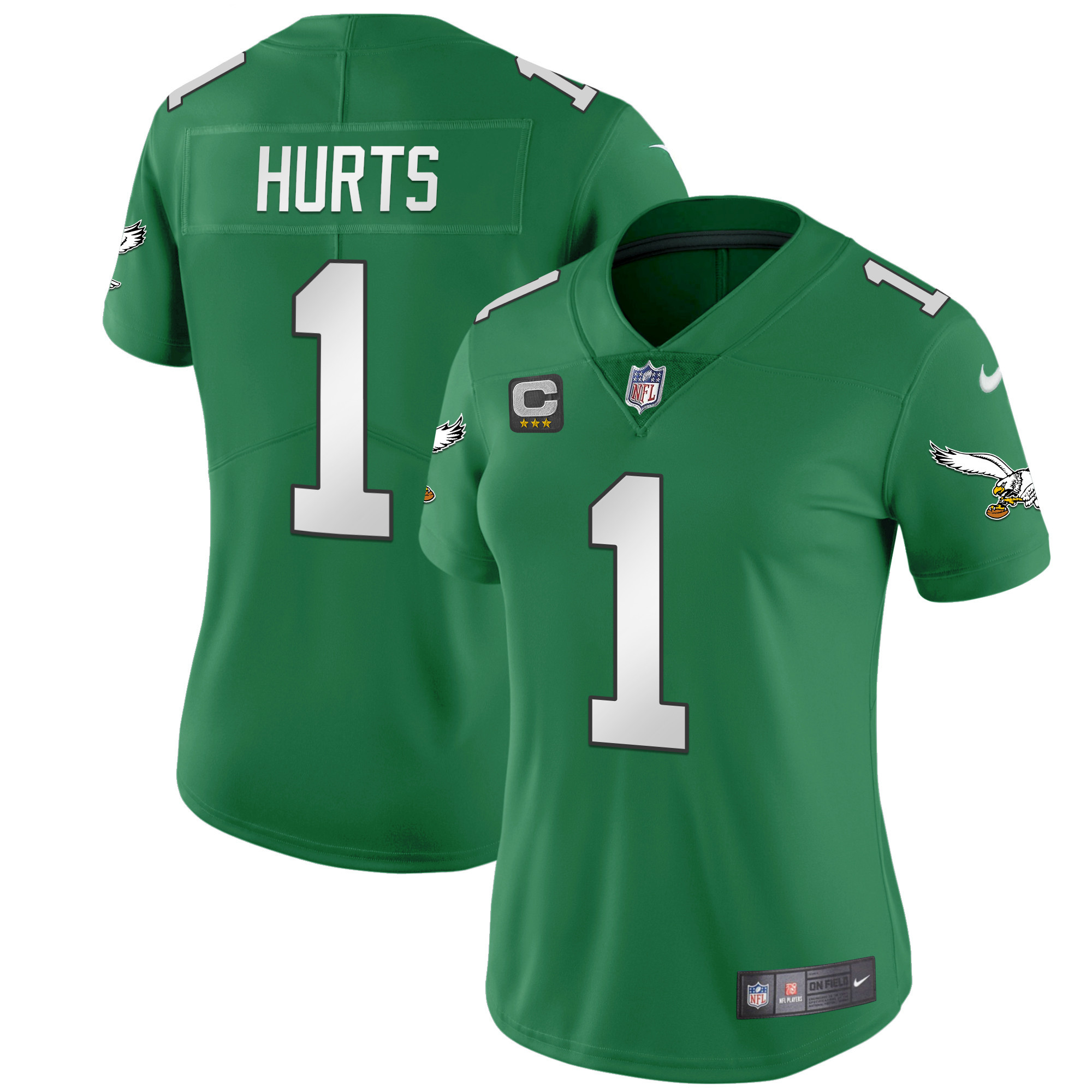 Jalen Hurts Women's Philadelphia Eagles Kelly Green Vapor Limited Kelly Green Jersey - All Stitched