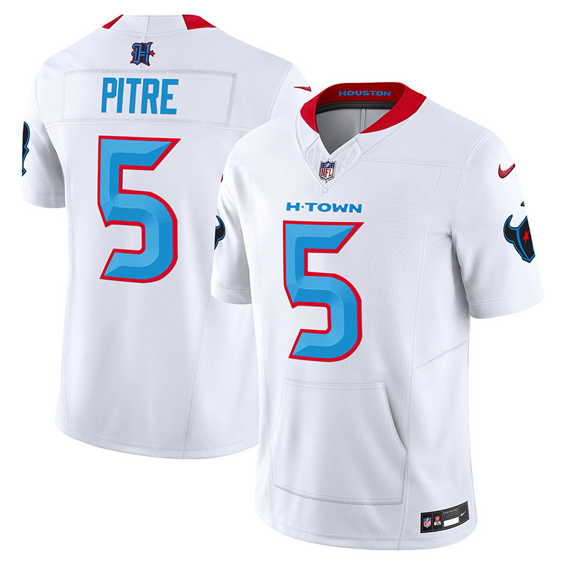 Jalen Pitre Men's Houston Texans 2024 Vapor Hand Warmer White Jersey - All Stitched