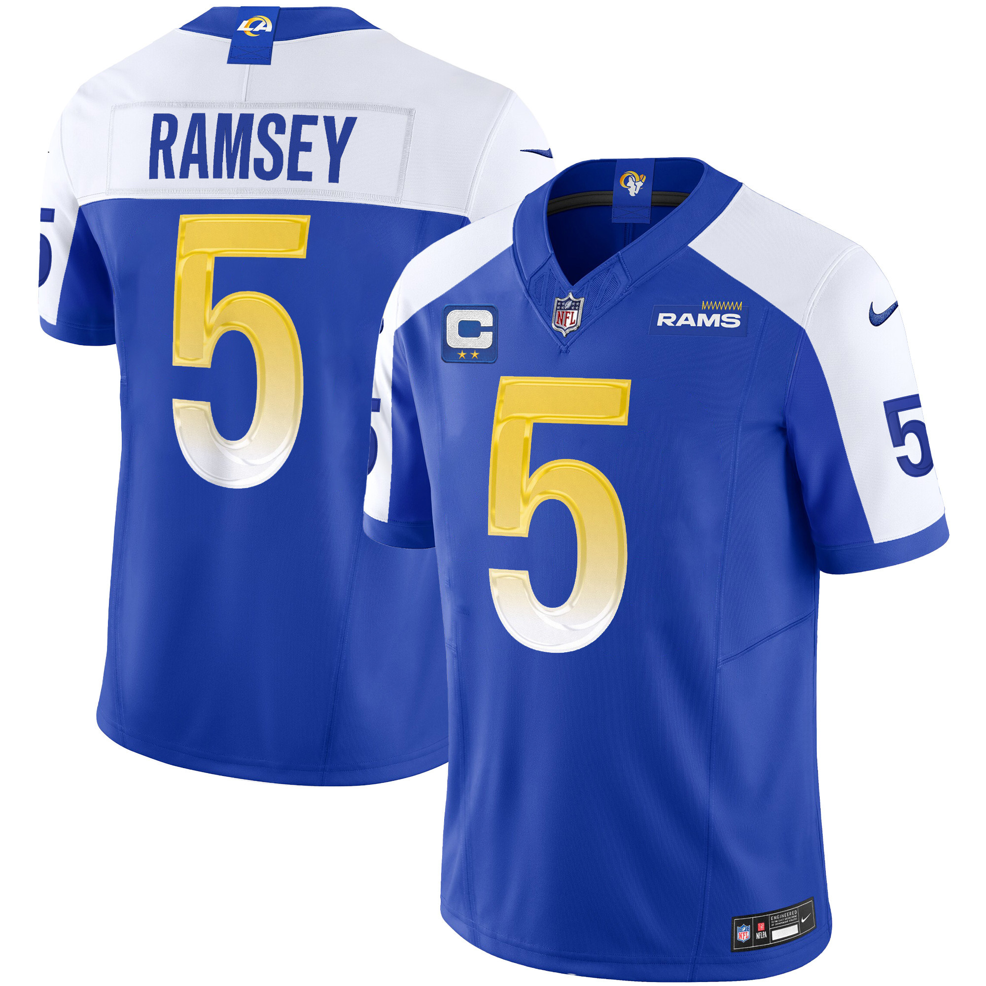 Jalen Ramsey Men's Los Angeles Rams Vapor Limited Alternate Jersey - All Stitched