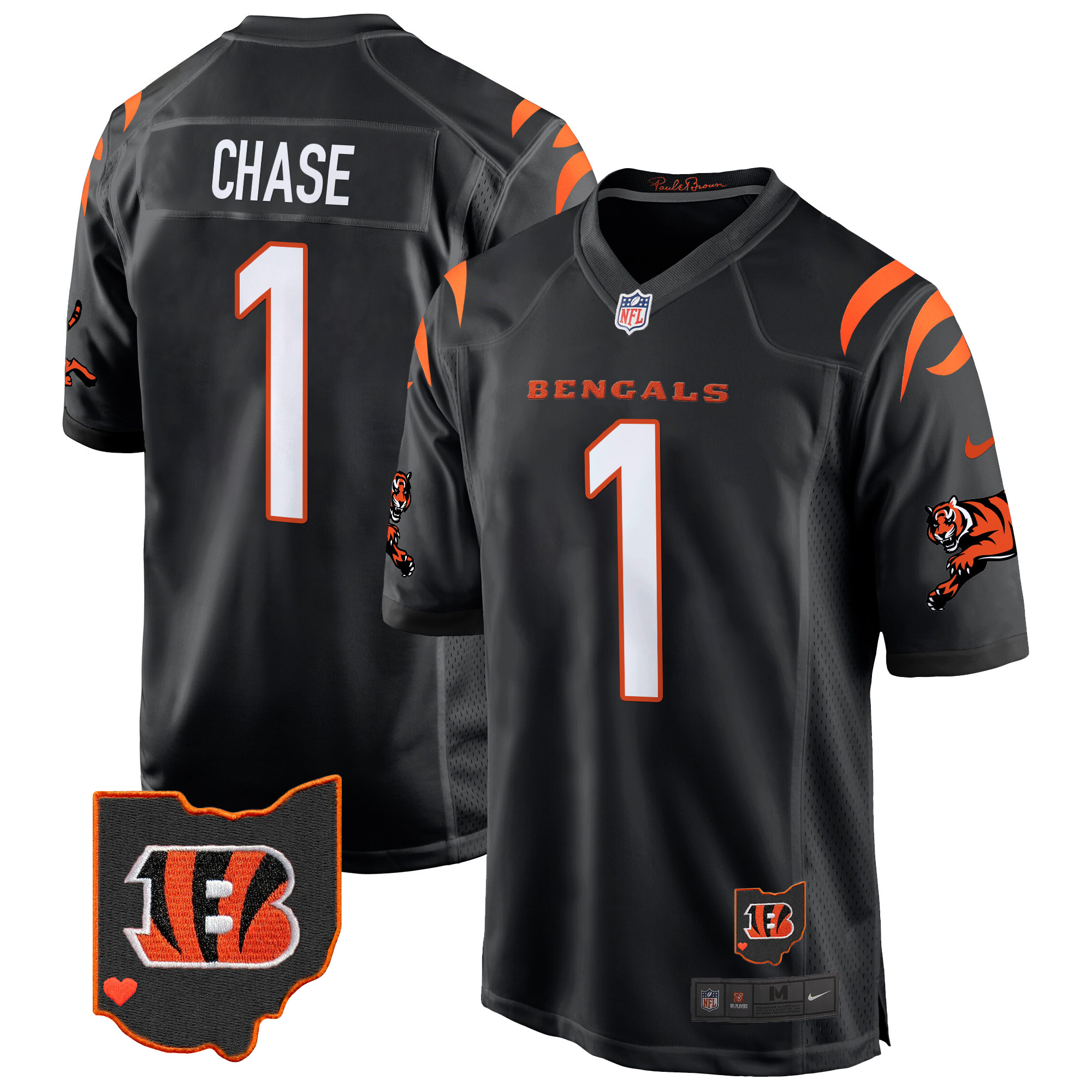 Ja'Marr Chase Men's Cincinnati Bengals 2024 Game Black Jersey - All Stitched