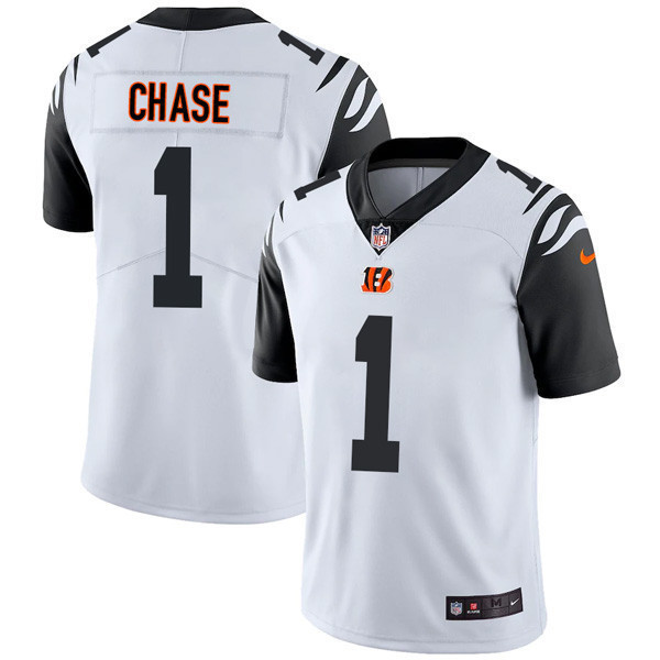 Ja'Marr Chase Men's Cincinnati Bengals Player Vapor Limited Color Rush Jersey - All Stitched