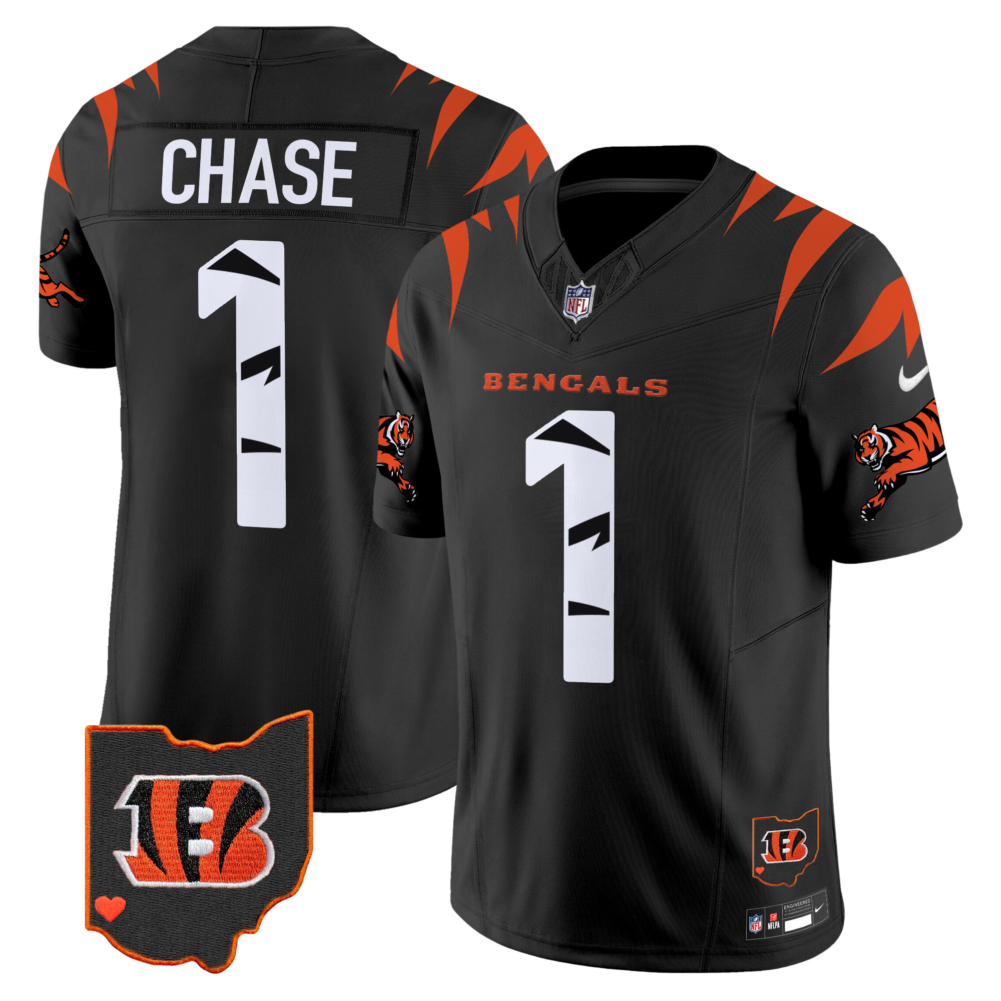 Ja'Marr Chase Men's Cincinnati Bengals Special Vapor Limited Black Jersey - All Stitched