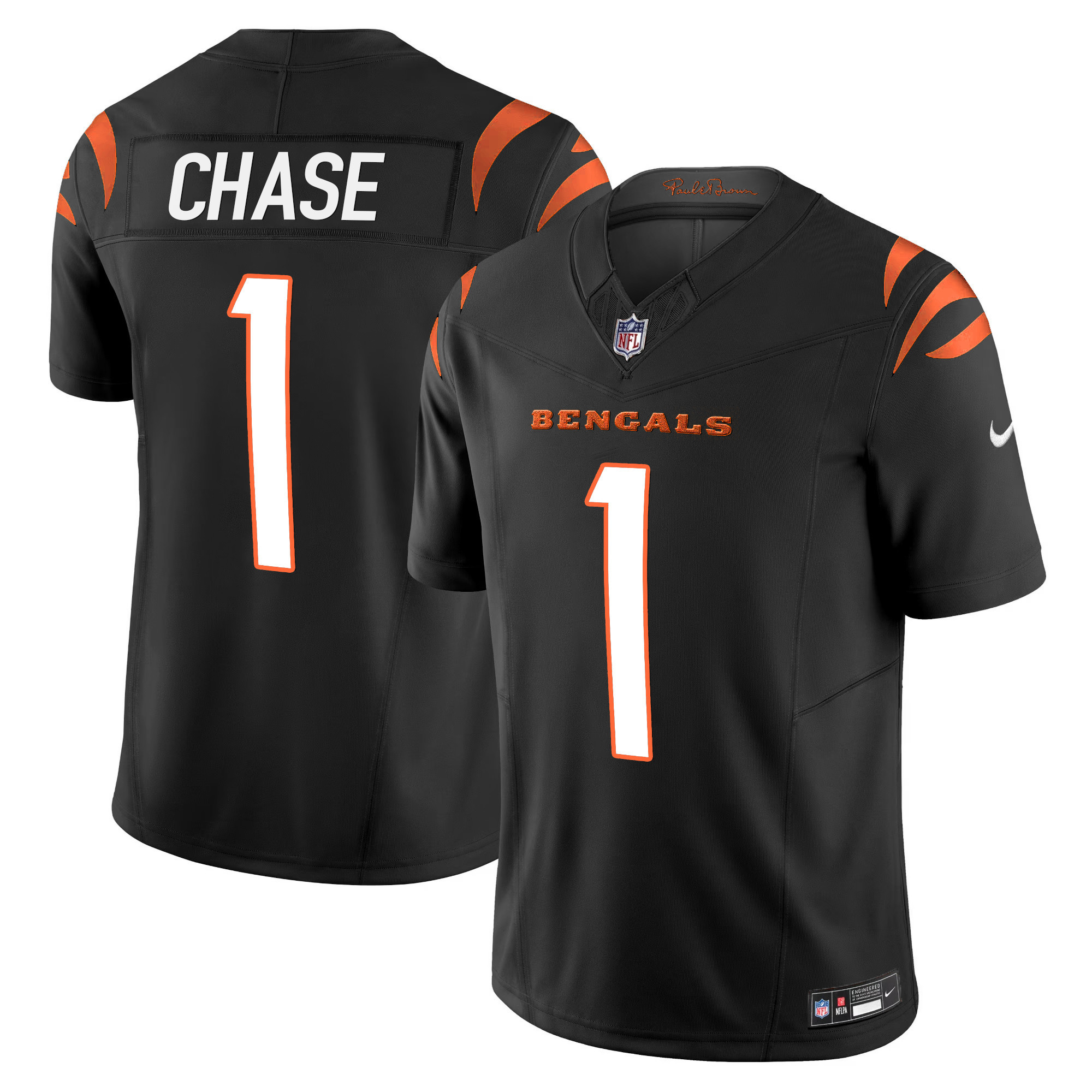 Ja'Marr Chase Men's Cincinnati Bengals Vapor Limited Black Jersey - All Stitched