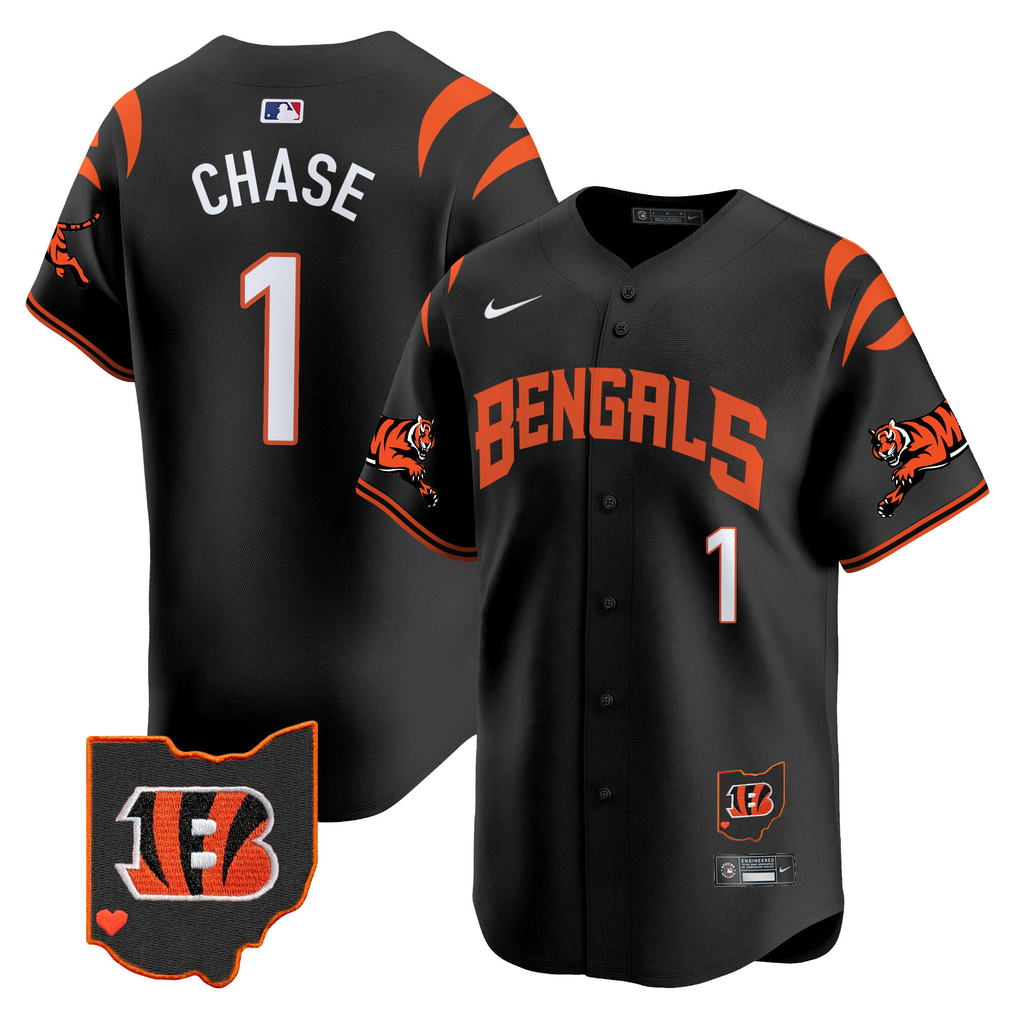 Ja'Marr Chase Men's Cincinnati Bengals Vapor Premier Limited Black Jersey - All Stitched