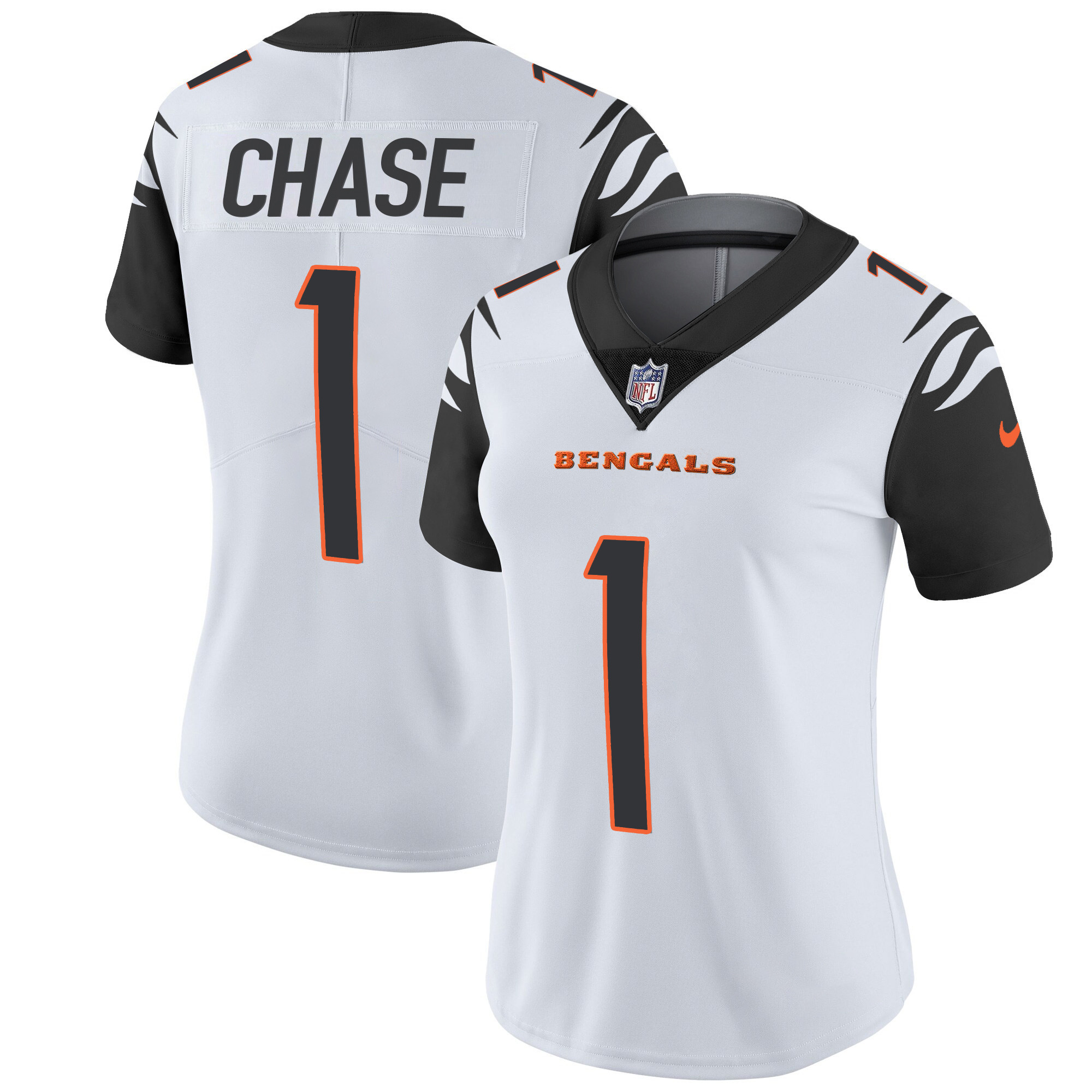Ja'Marr Chase Women's Cincinnati Bengals Vapor Limited Color Rush Jersey - All Stitched