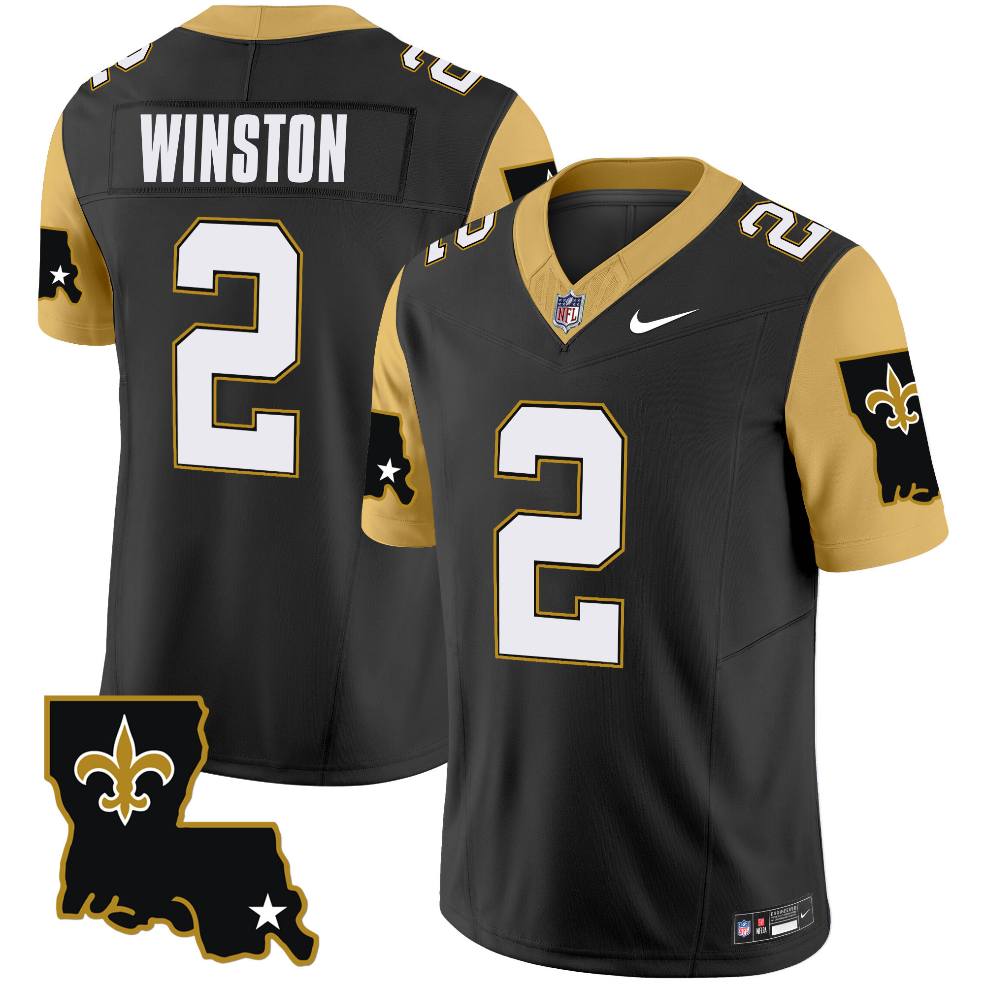 Jameis Winston Men's New Orleans Saints 1987 Legacy Vapor Limited Black Jersey - All Stitched