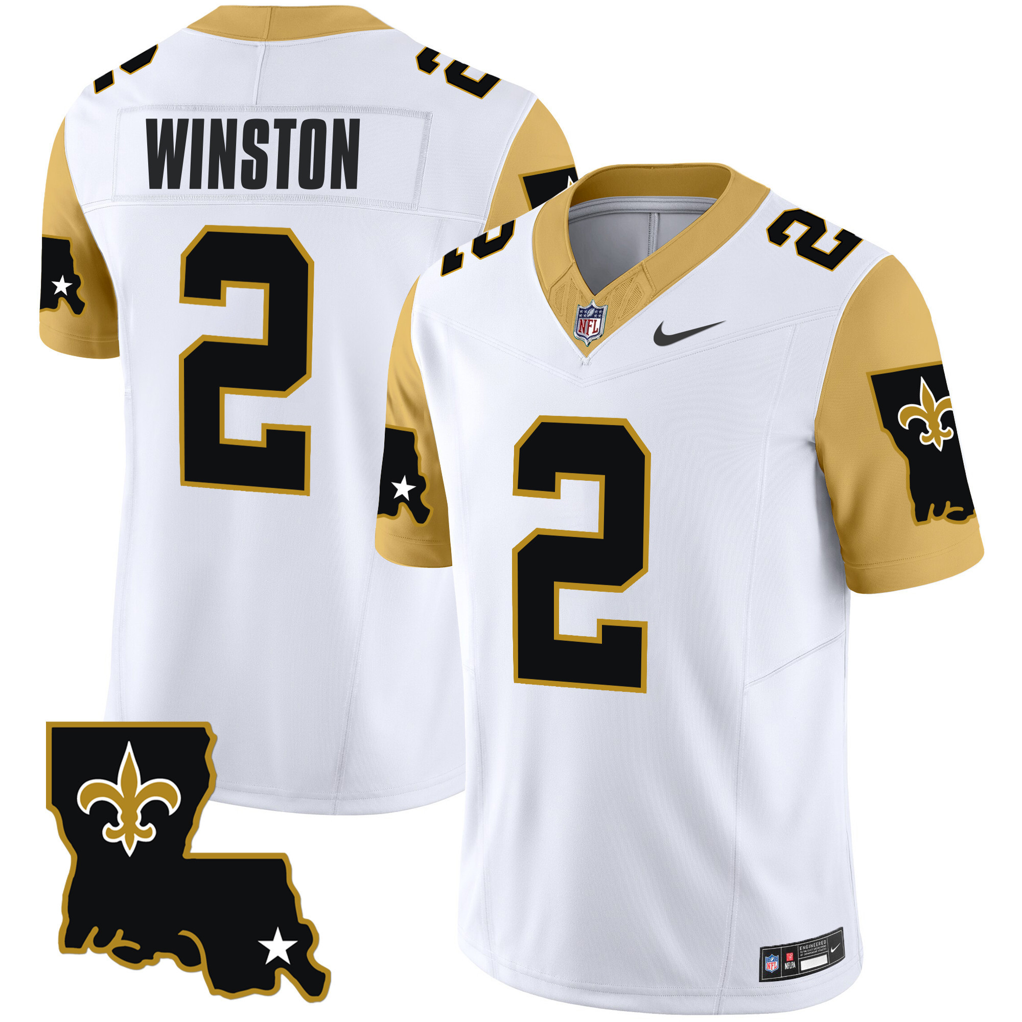 Jameis Winston Men's New Orleans Saints 1987 Legacy Vapor Limited White Jersey - All Stitched