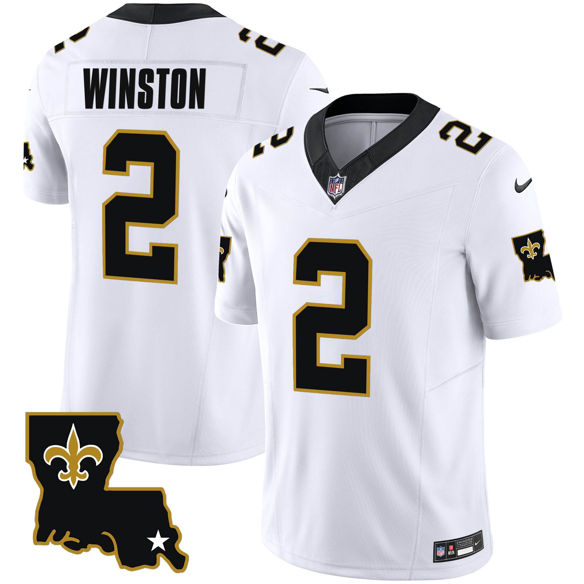 Jameis Winston Men's New Orleans Saints 1987 Legacy Vapor White Jersey - All Stitched