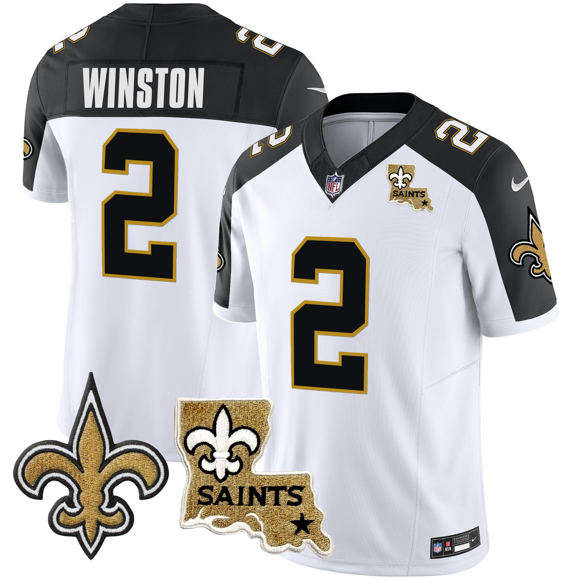 Jameis Winston Men's New Orleans Saints Vapor Limited Inverted Jersey - All Stitched