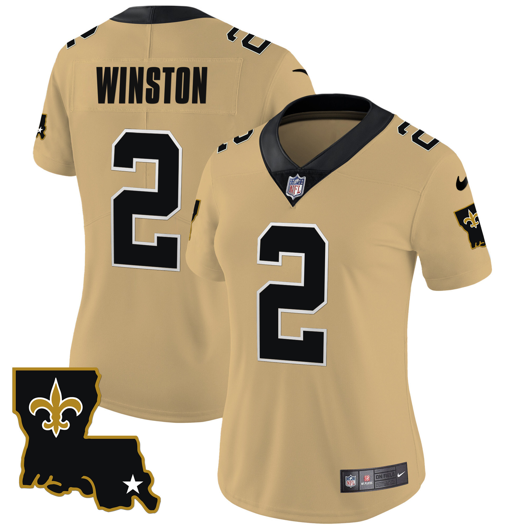 Jameis Winston Women's New Orleans Saints 1987 Legacy Vapor Gold Jersey - All Stitched