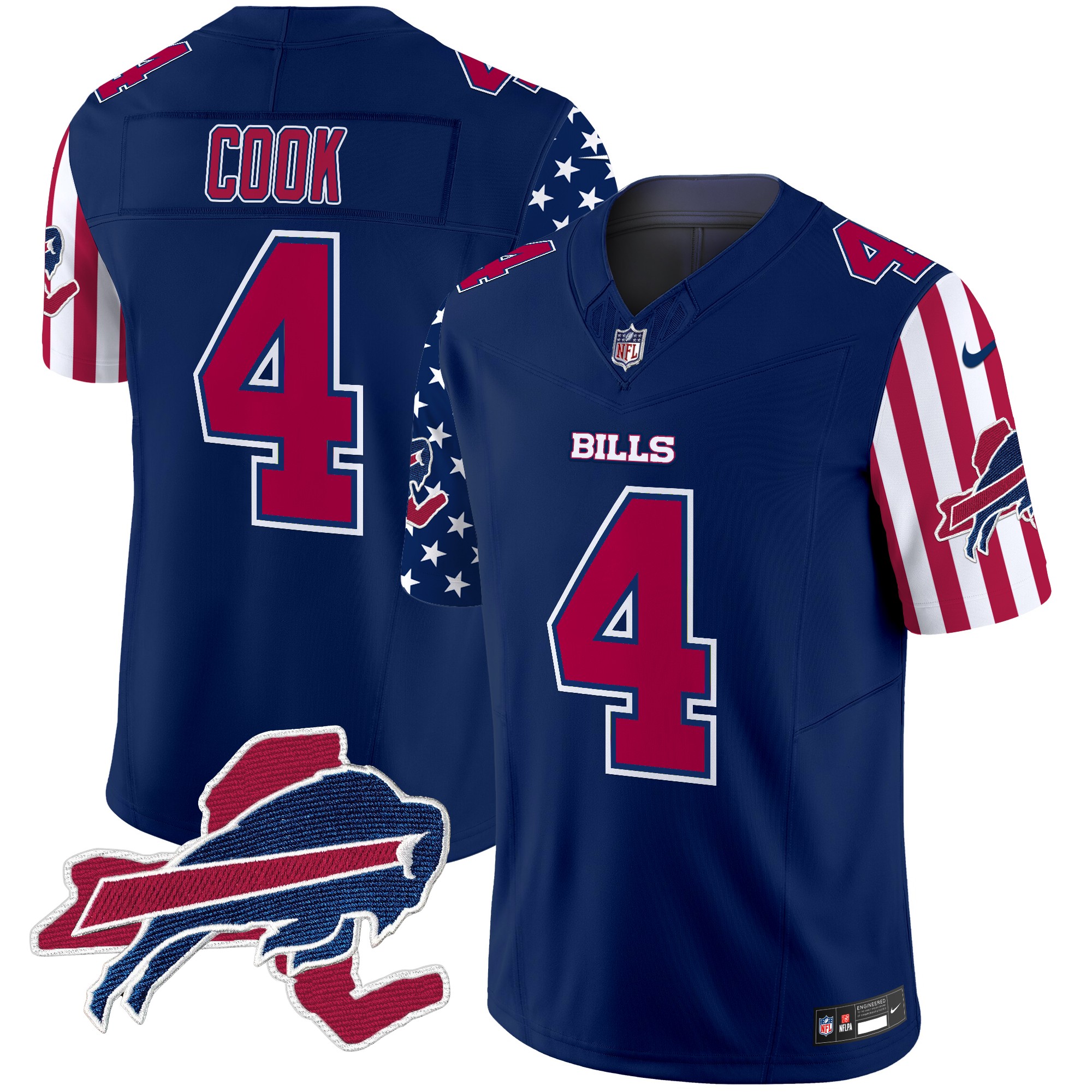 James Cook Men's Buffalo Bills American Style Vapor Limited Royal Jersey - All Stitched