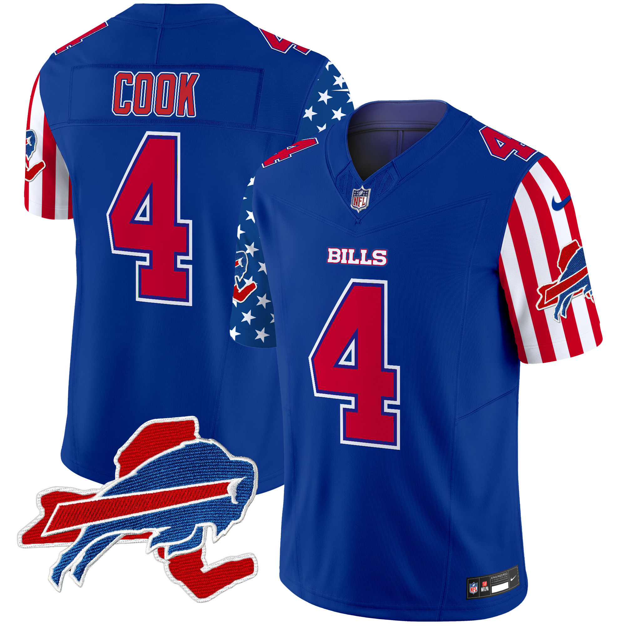 James Cook Men's Buffalo Bills American Style Vapor Limited Royal Jersey - All Stitched