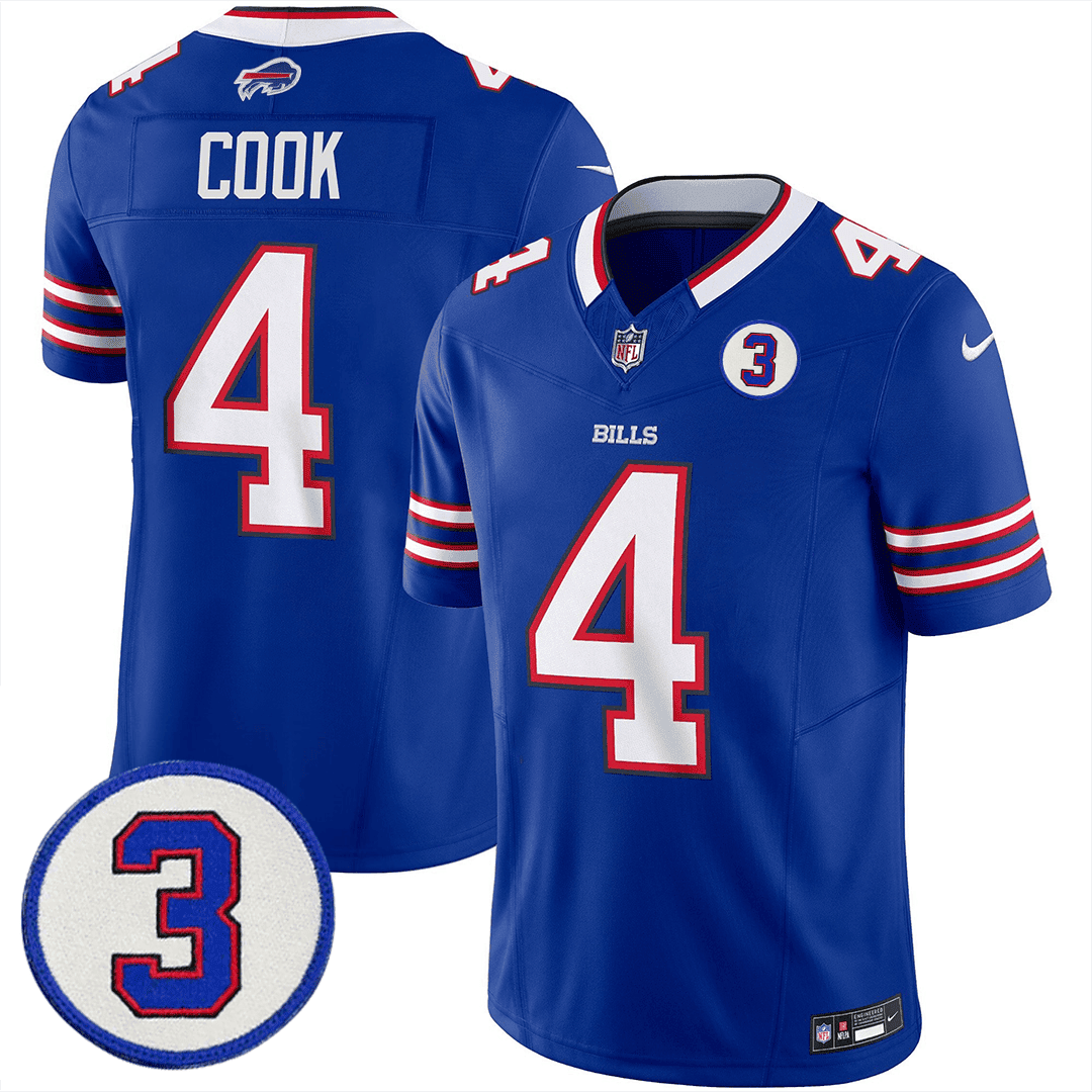 James Cook Men's Buffalo Bills Damar Honoring Patch Vapor Limited Royal Jersey - All Stitched