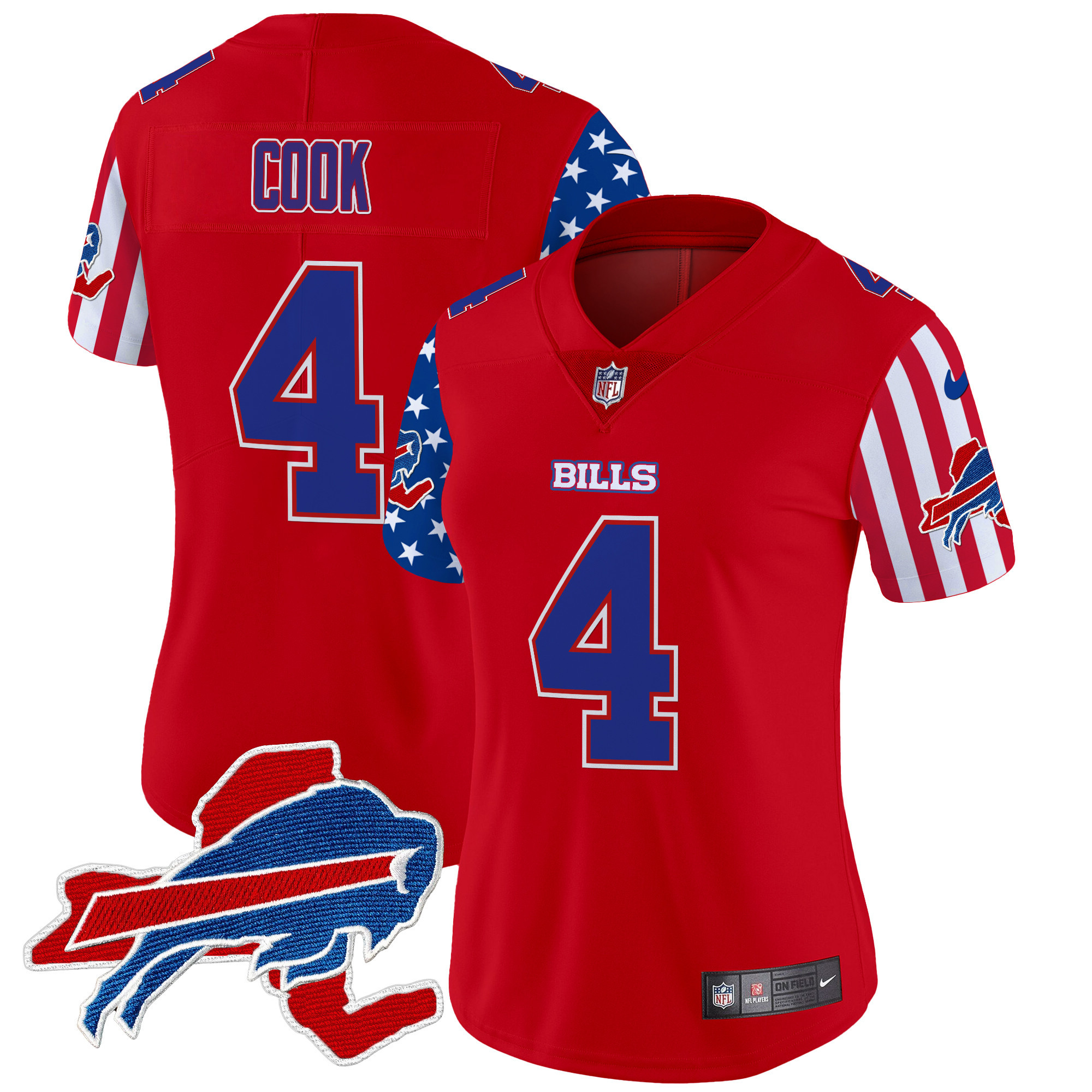 James Cook Women's Buffalo Bills American Style Vapor Limited Red Jersey - All Stitched