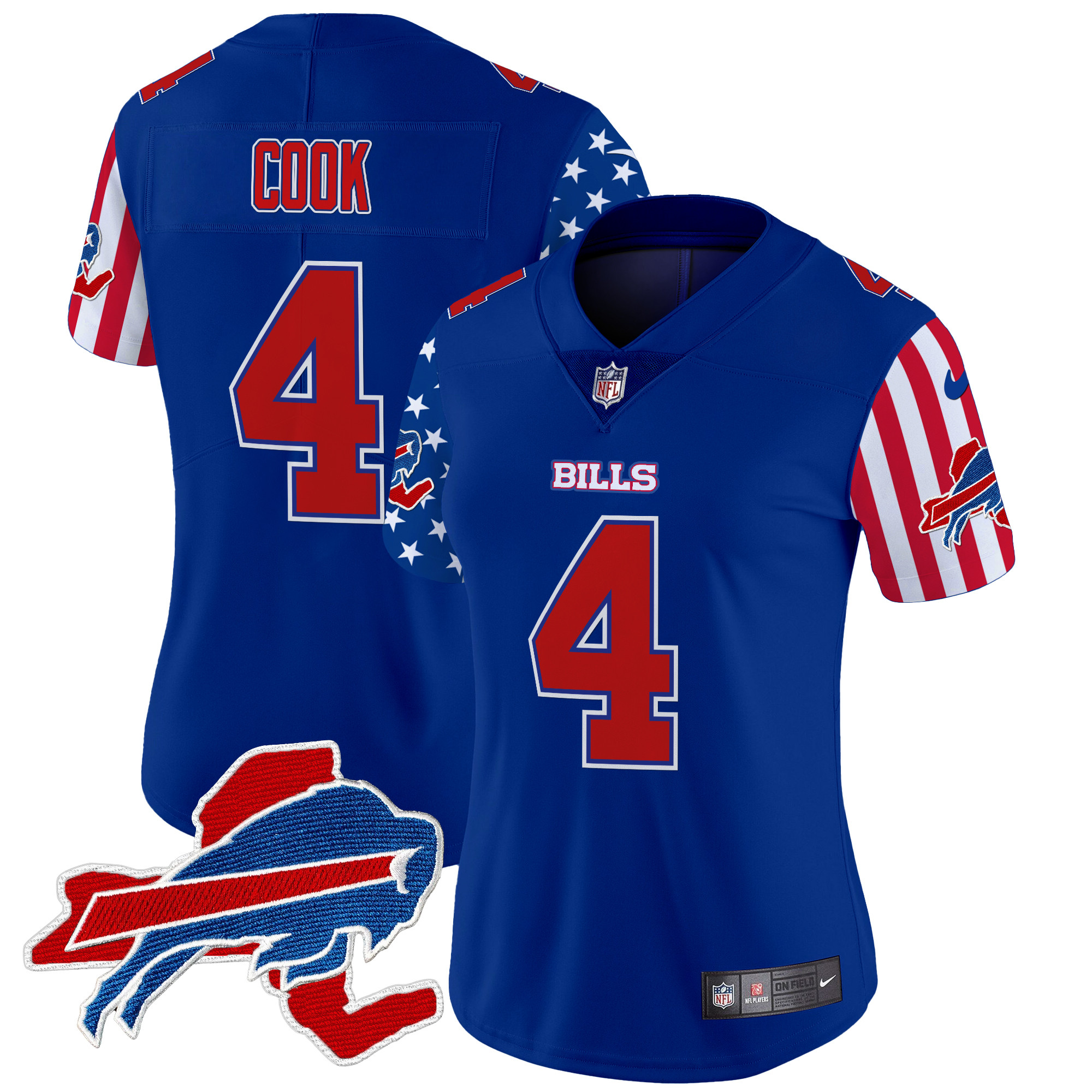 James Cook Women's Buffalo Bills American Style Vapor Limited Royal Jersey - All Stitched