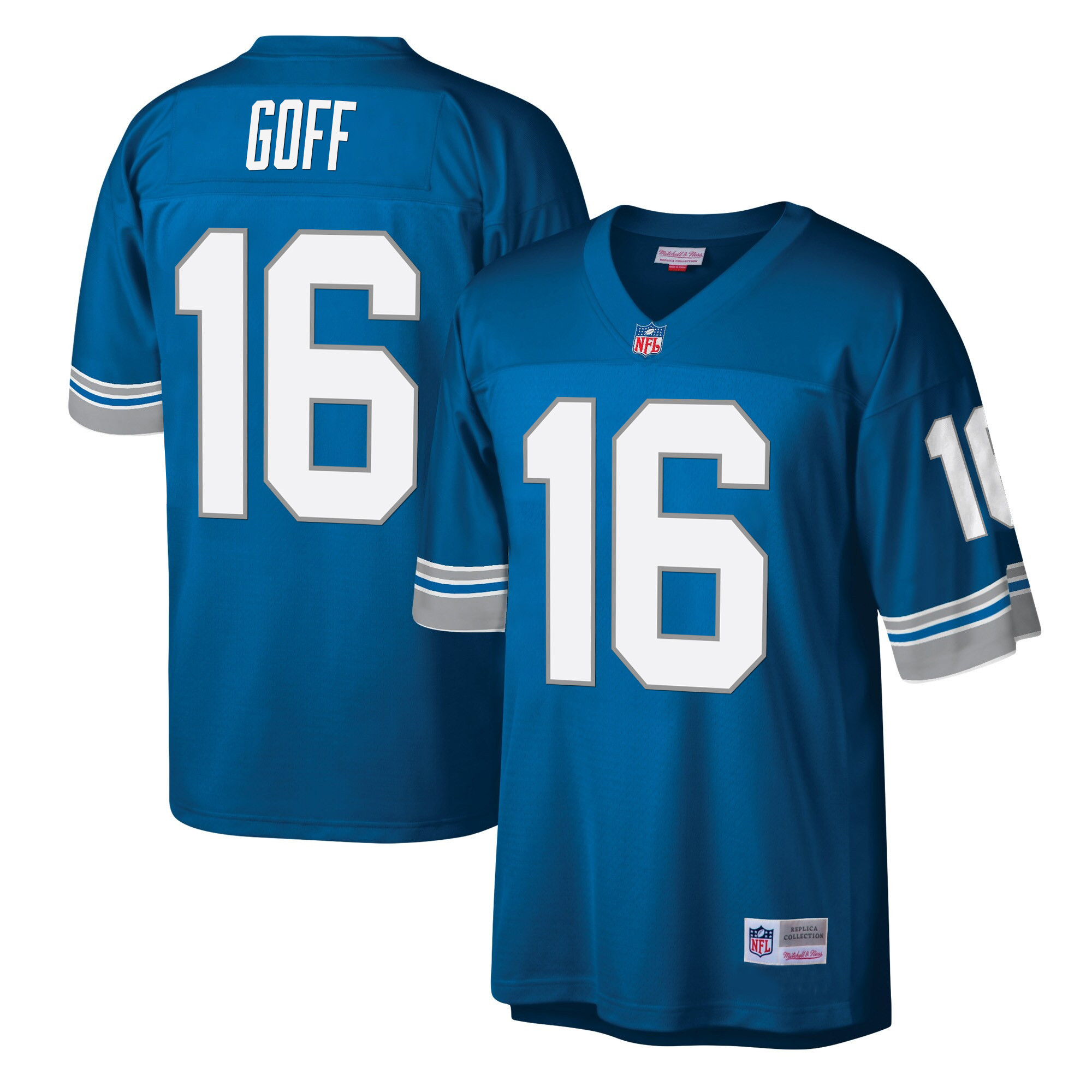 Jared Goff Men's Detroit Lions Big & Tall Legacy Blue Jersey - All Stitched