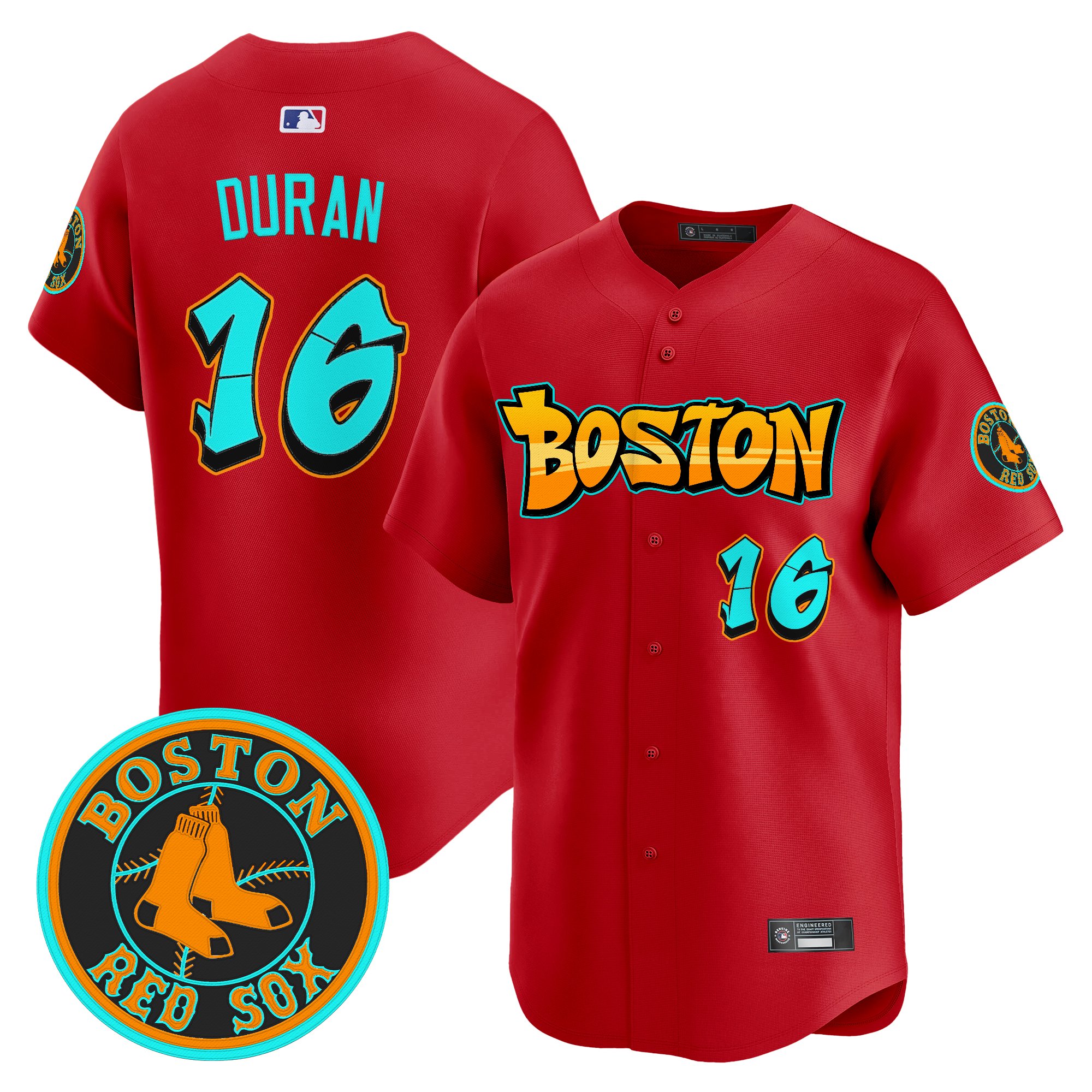 Jarren Duran Men's Boston Red Sox 'Graffiti Streetstyle Edition' Vapor Premier Limited Red Jersey - All Stitched