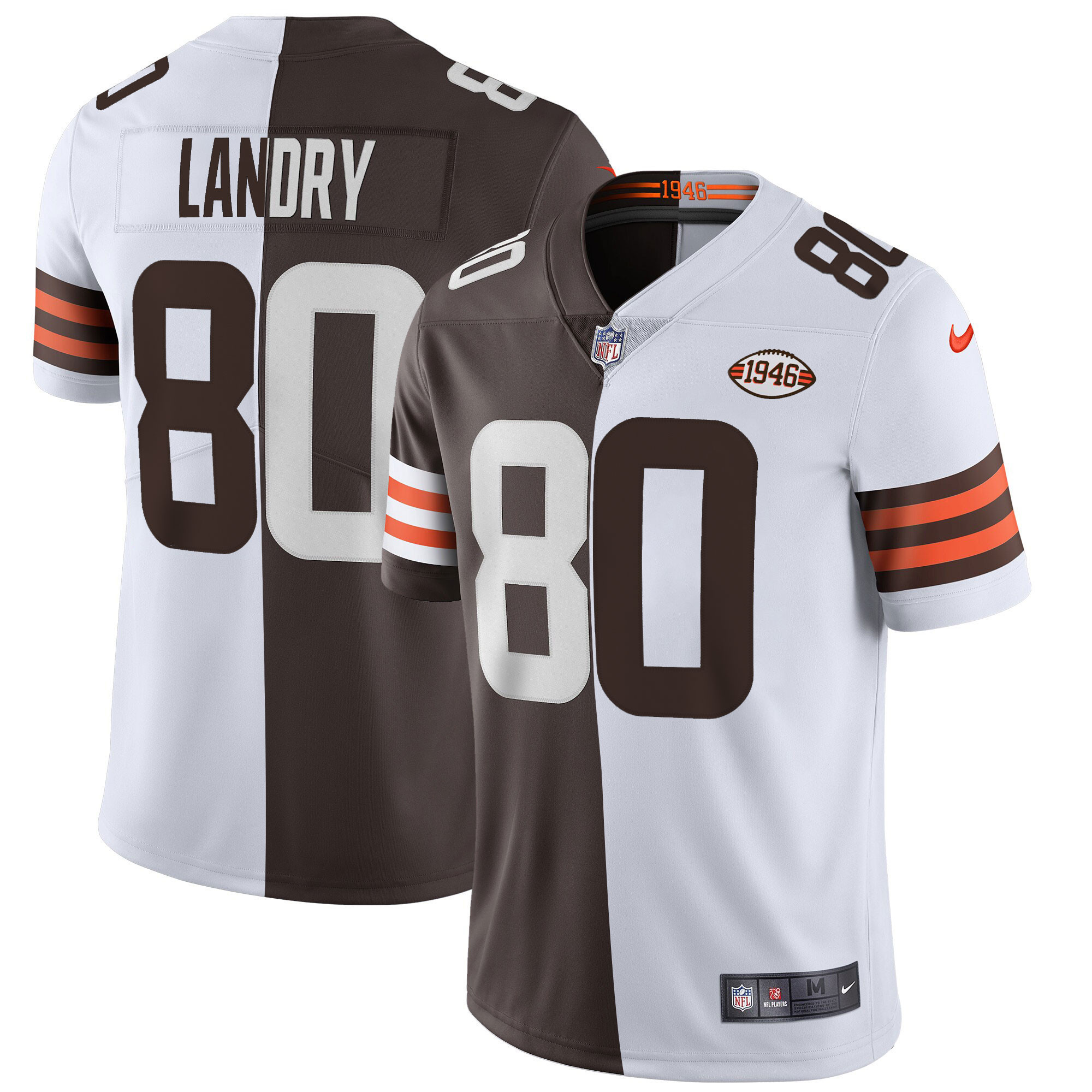 Jarvis Landry Men's Cleveland Browns Gold & Split Vapor Limited - All Stitched Split Jersey - All Stitched