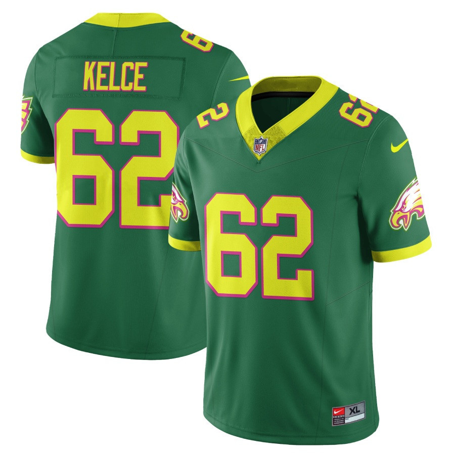 Jason Kelce Men's Philadelphia Eagles City Edition Vapor Limited Green Jersey - All Stitched