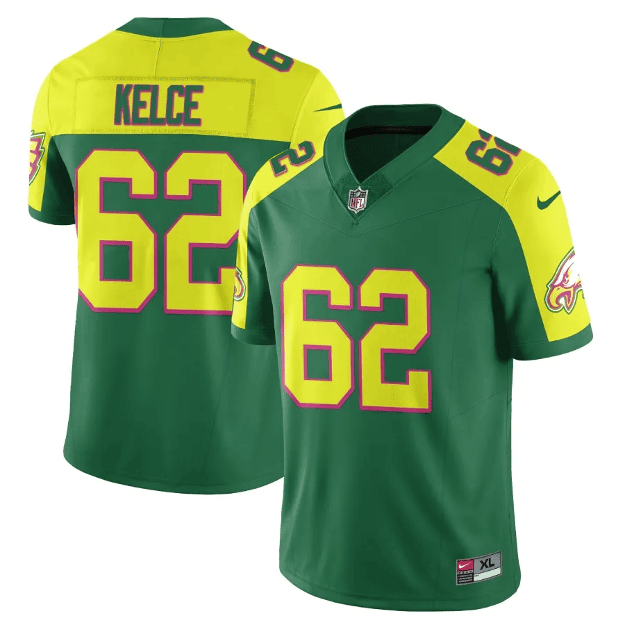 Jason Kelce Men's Philadelphia Eagles City Edition Vapor Limited Green Jersey - All Stitched